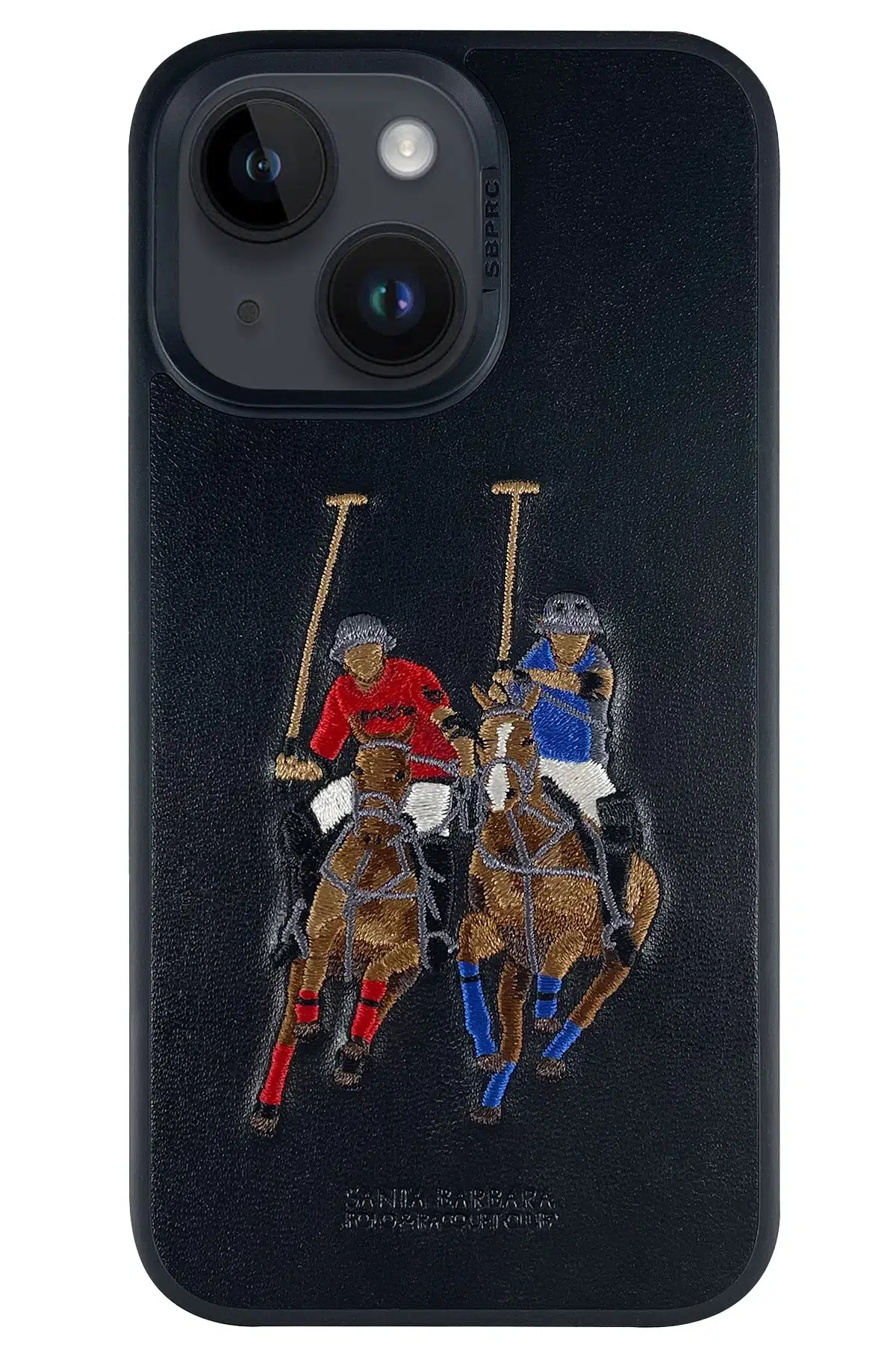 Santa Barbara Polo Racquet Club Apple iPhone 14 Jockey Deri Kapak - Siyah