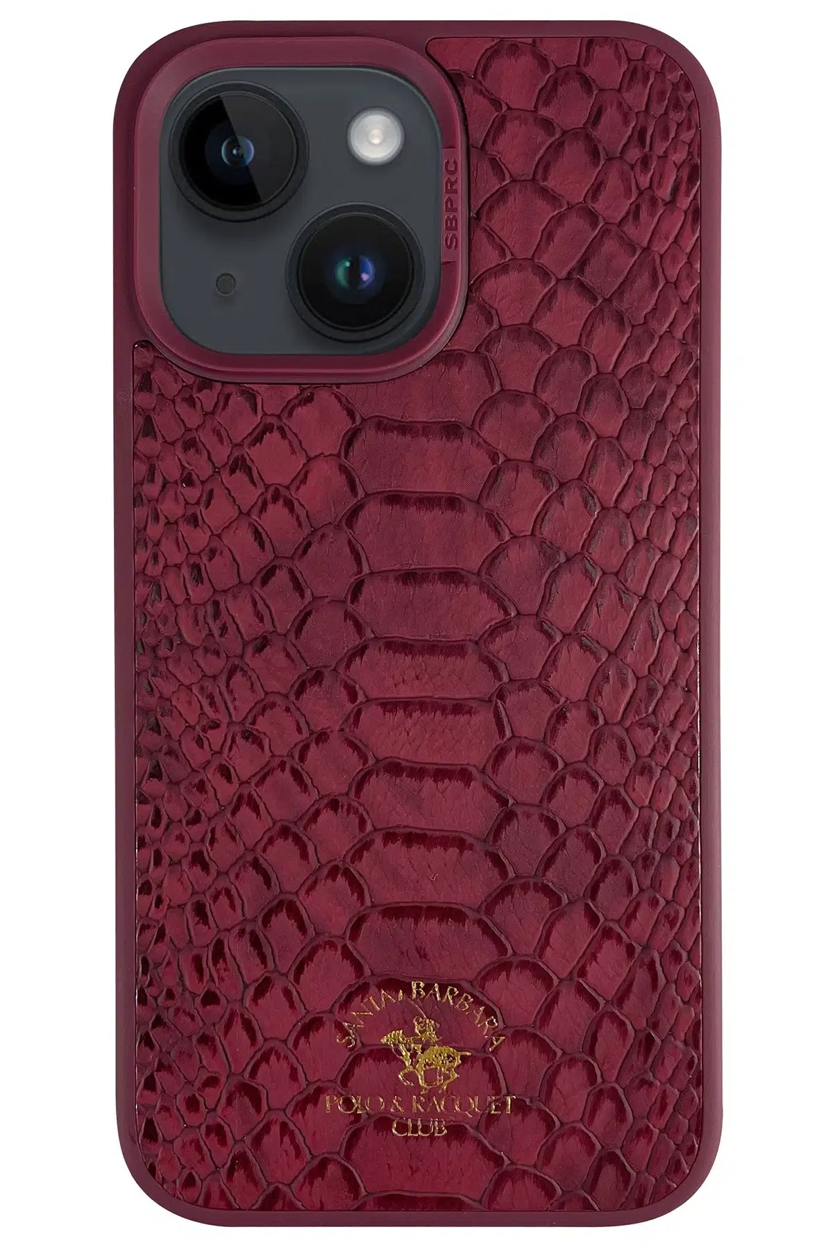 Santa Barbara Polo Racquet Club Apple iPhone 14 Knight Deri Kapak - Kırmızı
