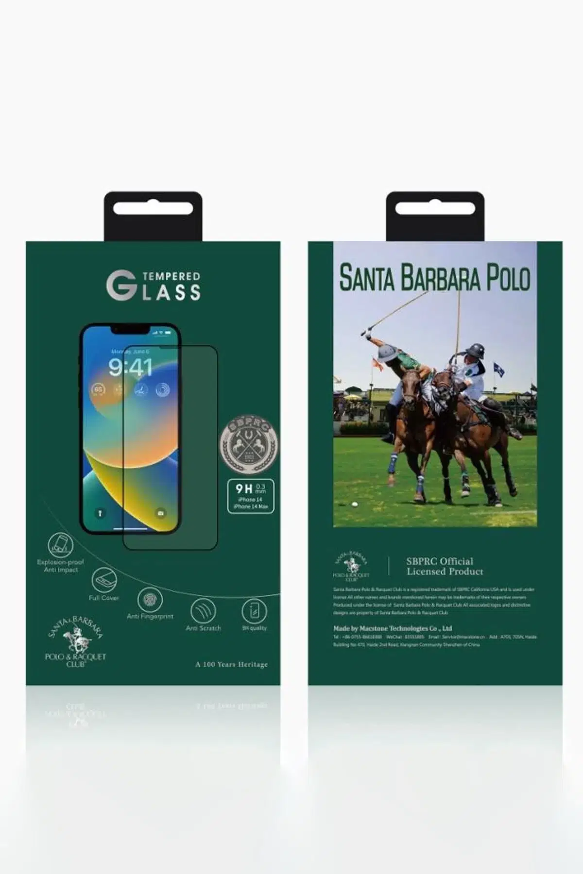 Santa Barbara Polo Racquet Club Apple iPhone 14 Plus 3D Premium Cam Ekran Koruyucu - Siyah