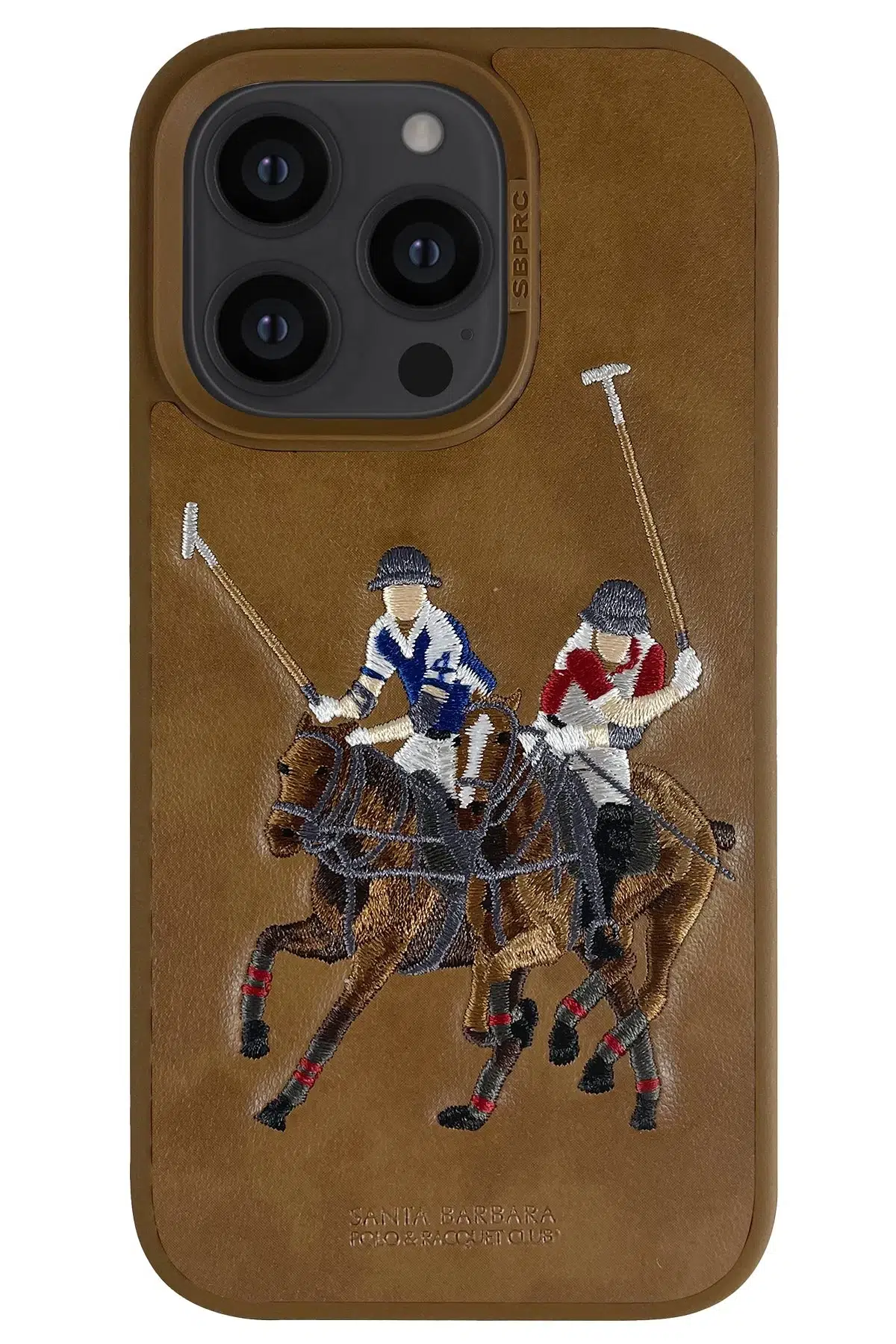 Santa Barbara Polo Racquet Club Apple iPhone 14 Pro Jockey Deri Kapak - Kahverengi