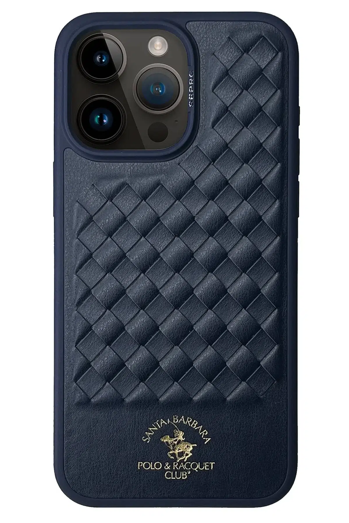 Santa Barbara Polo Racquet Club Apple iPhone 14 Pro Max Ravel Deri Kapak - Lacivert