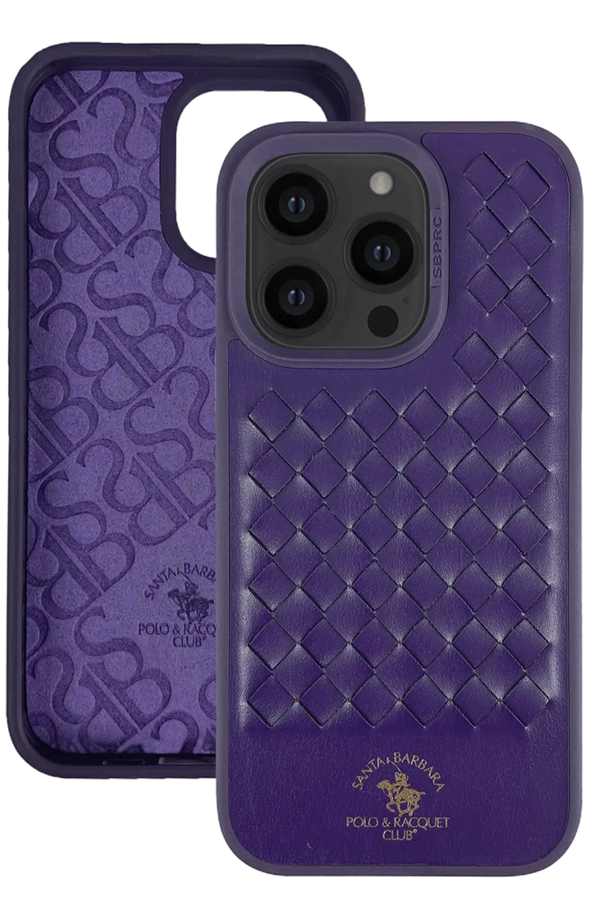 Santa Barbara Polo Racquet Club Apple iPhone 14 Pro Ravel Deri Kapak - Mor