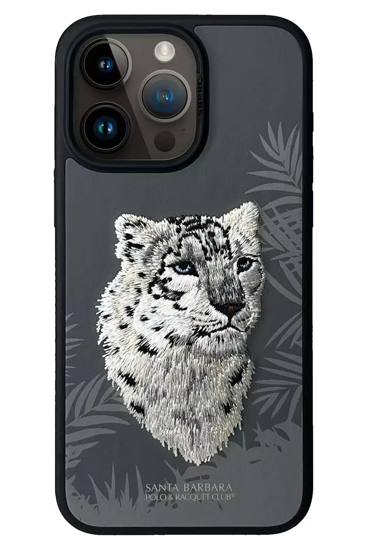 Santa Barbara Polo Racquet Club Apple iPhone 14 Pro Savanna Kapak - Snow Leopard Gri