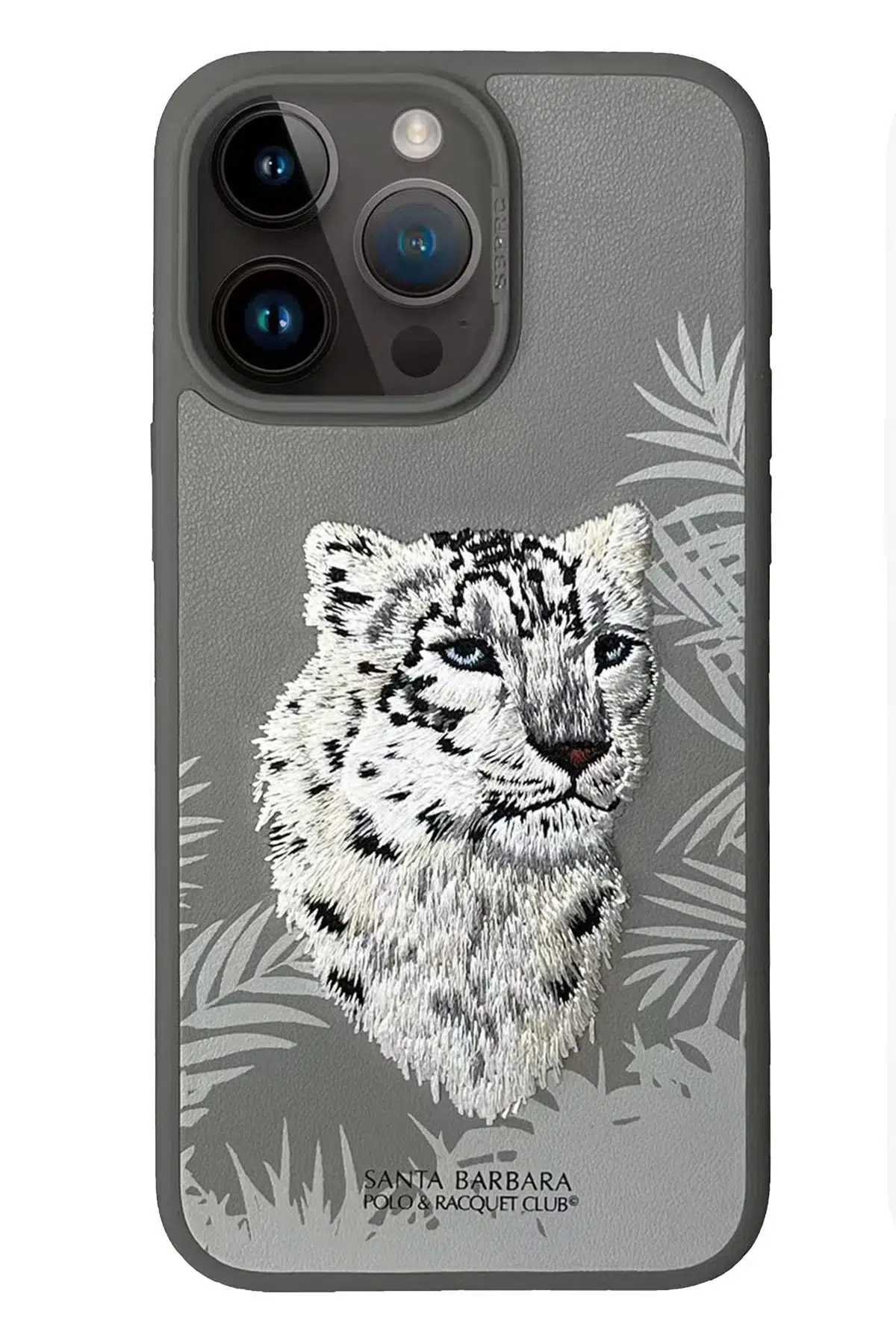 Santa Barbara Polo Racquet Club Apple iPhone 14 Pro Savanna Kapak - Snow Leopard Siyah