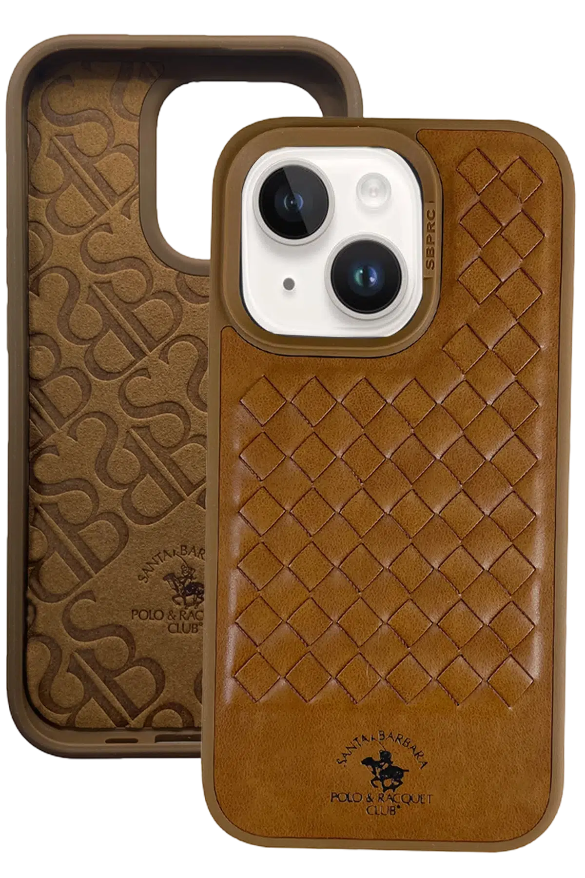 Santa Barbara Polo Racquet Club Apple iPhone 14 Ravel Deri Kapak - Kahverengi