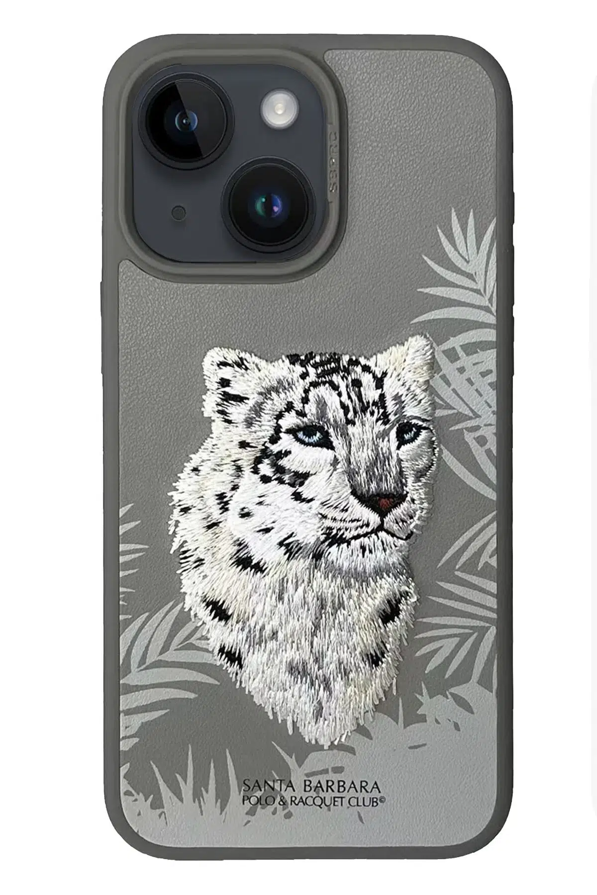 Santa Barbara Polo Racquet Club Apple iPhone 14 Savanna Kapak - Snow Leopard Siyah