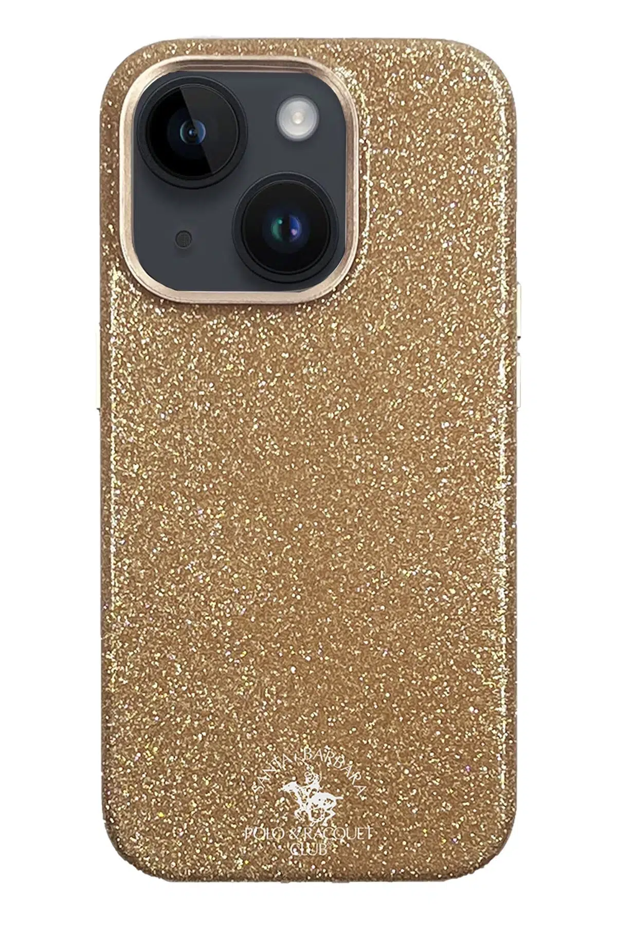 Santa Barbara Polo Racquet Club Apple iPhone 15 Aurora Simli Kapak - Gold
