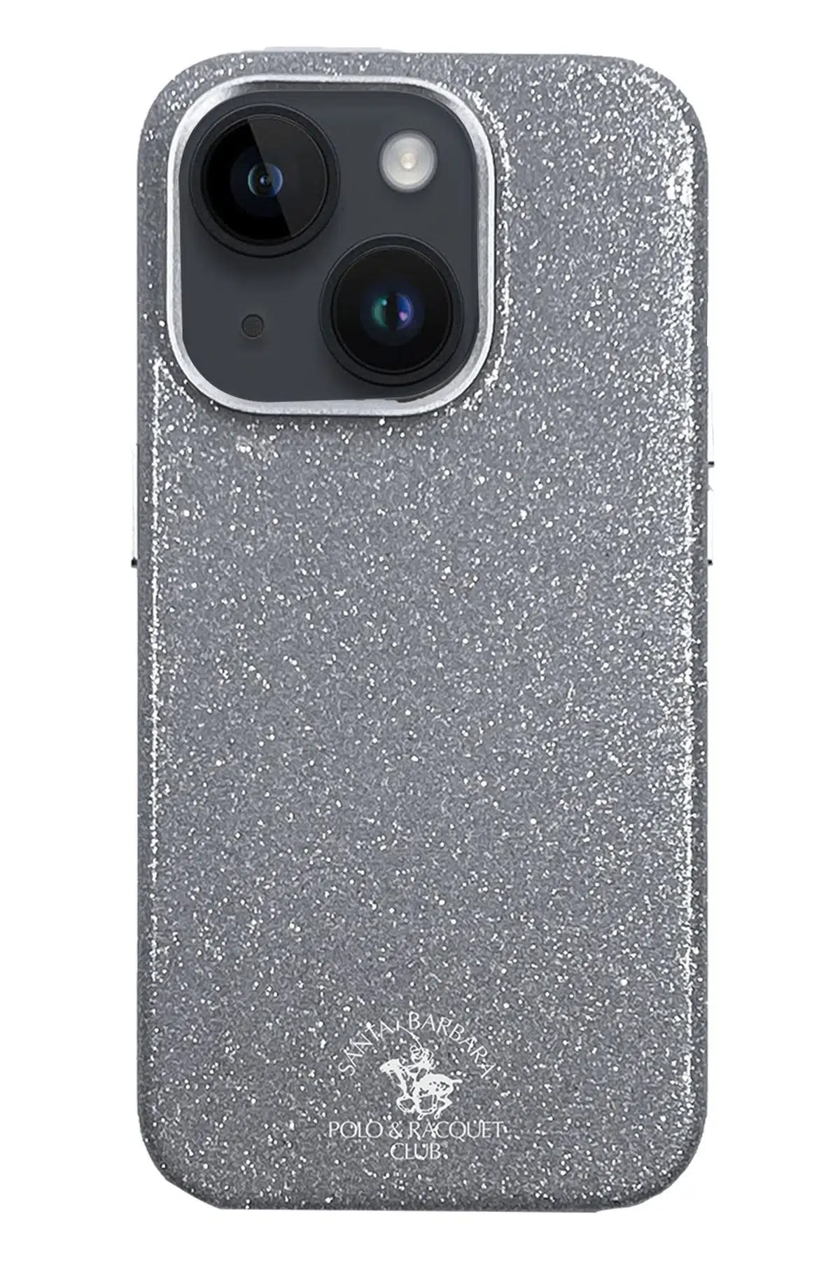 Santa Barbara Polo Racquet Club Apple iPhone 15 Aurora Simli Kapak - Gümüş