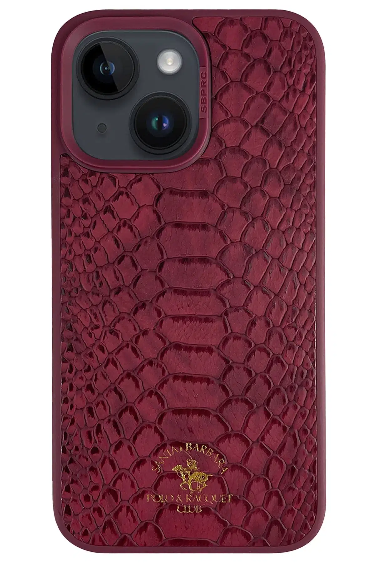 Santa Barbara Polo Racquet Club Apple iPhone 15 Knight Deri Kapak - Kırmızı