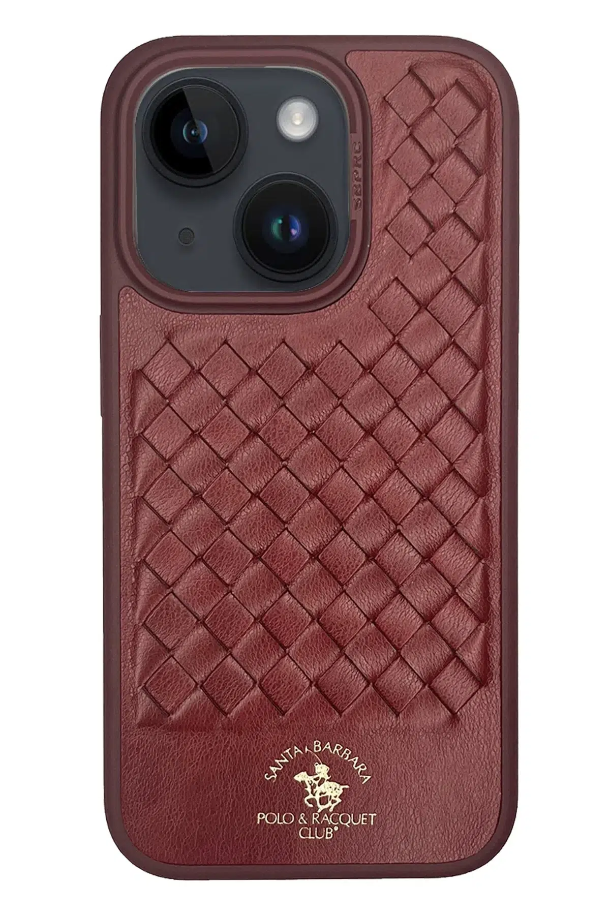 Santa Barbara Polo Racquet Club Apple iPhone 15 Plus Ravel Deri Kapak - Kırmızı