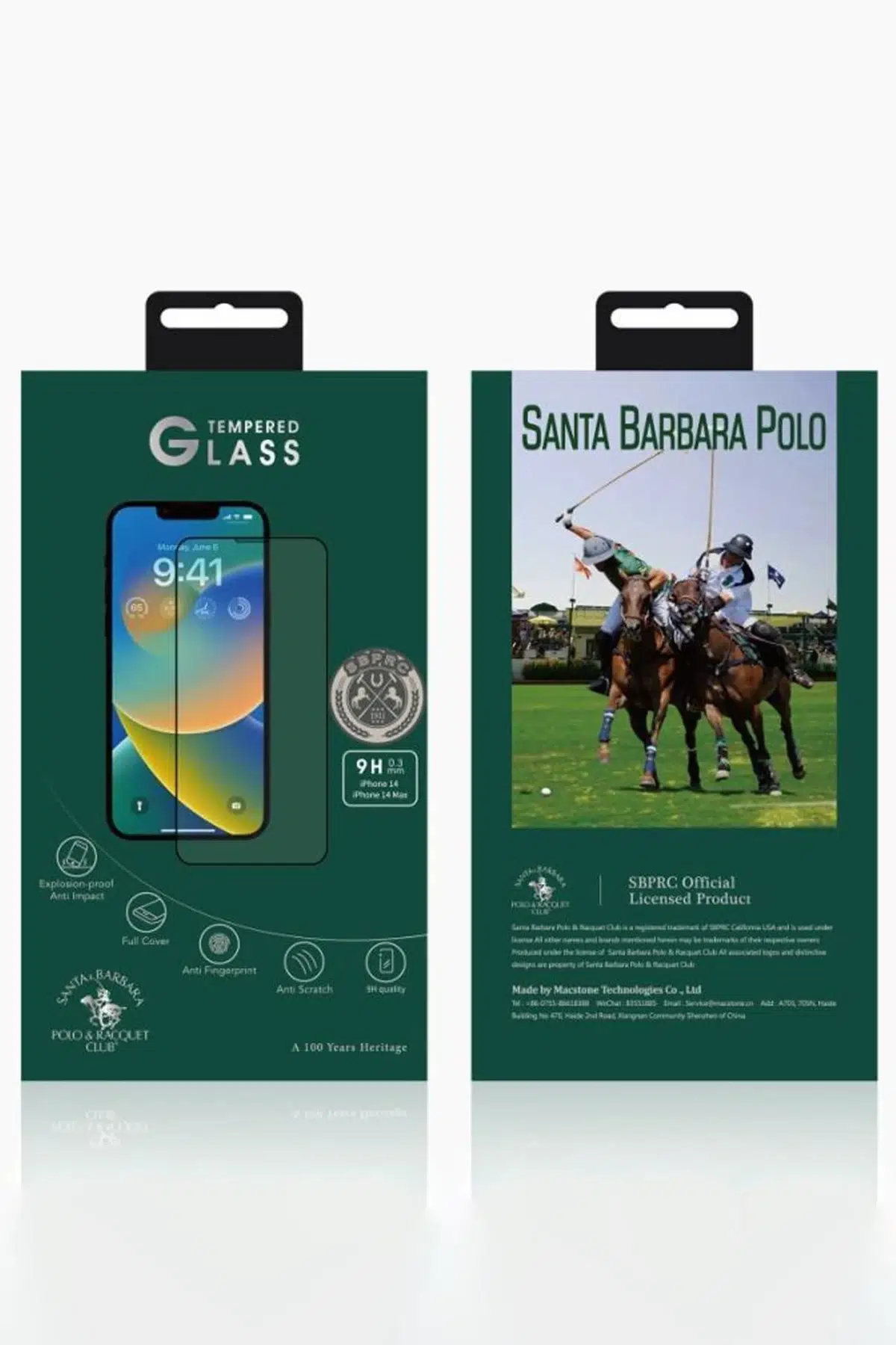 Santa Barbara Polo Racquet Club Apple iPhone 15 Pro 3D Premium Cam Ekran Koruyucu - Siyah