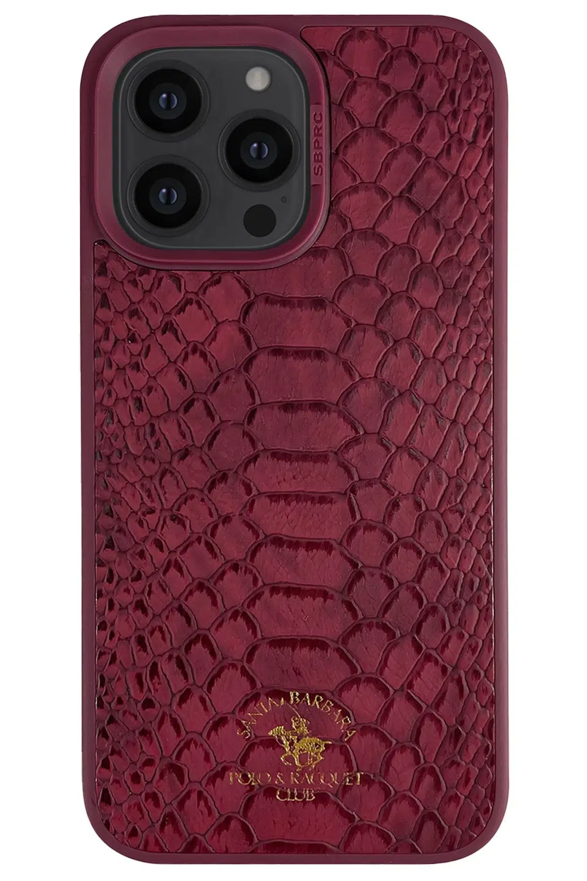 Santa Barbara Polo Racquet Club Apple iPhone 15 Pro Knight Deri Kapak - Kırmızı