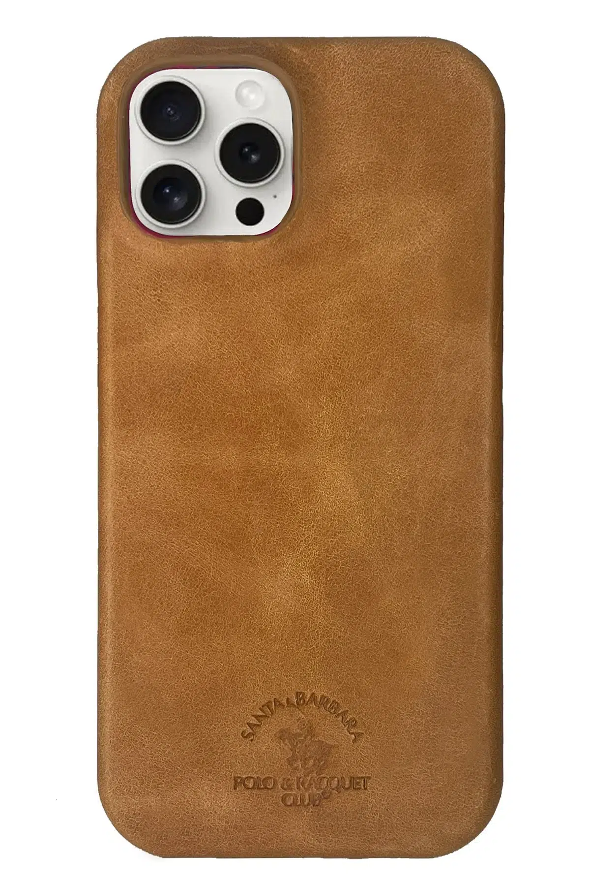 Santa Barbara Polo Racquet Club Apple iPhone 15 Pro Max Elton Genuine Magsafe Deri Kapak - Kahverengi