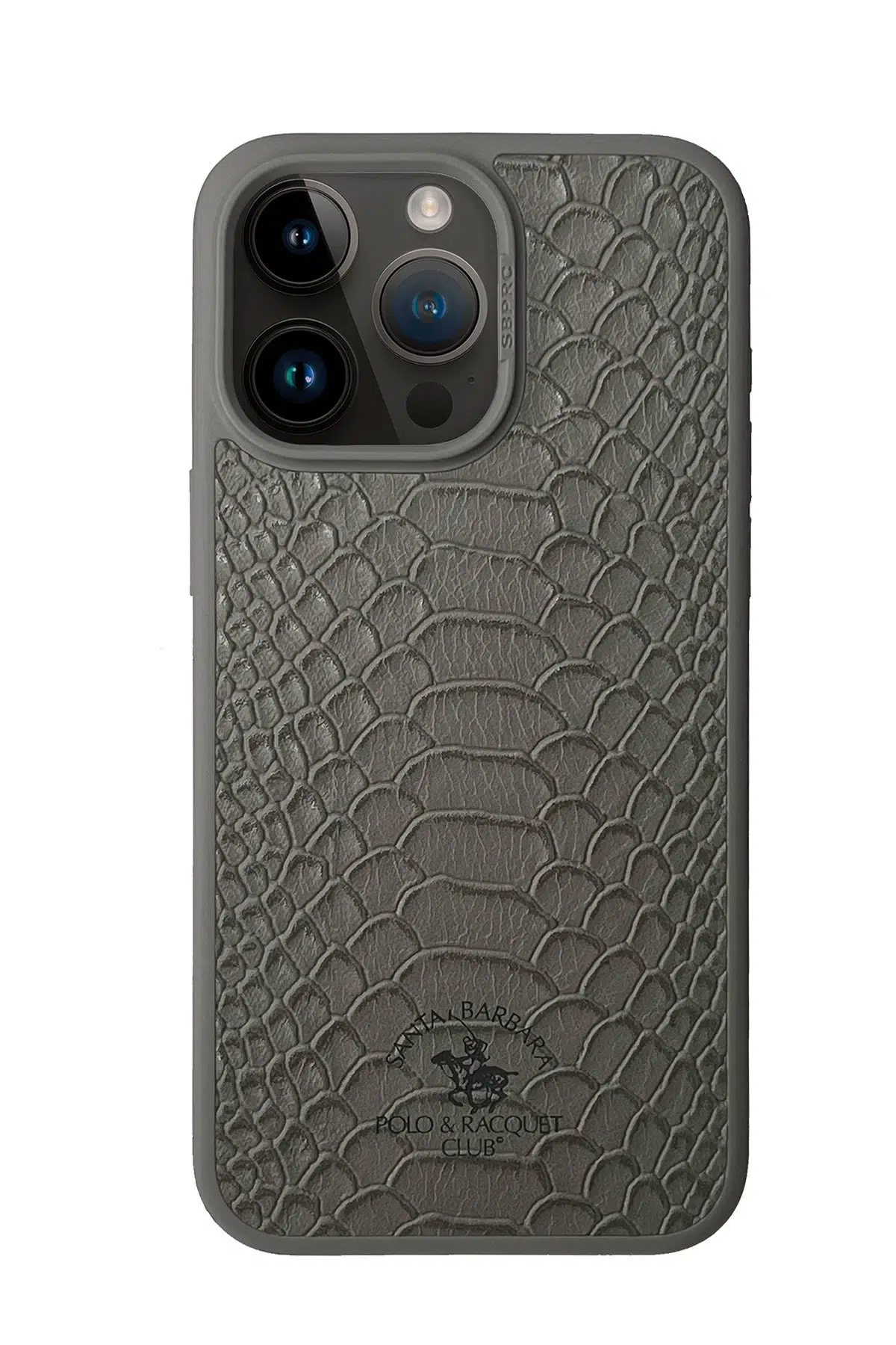 Santa Barbara Polo Racquet Club Apple iPhone 15 Pro Max Knight Deri Kapak - Titan Gri