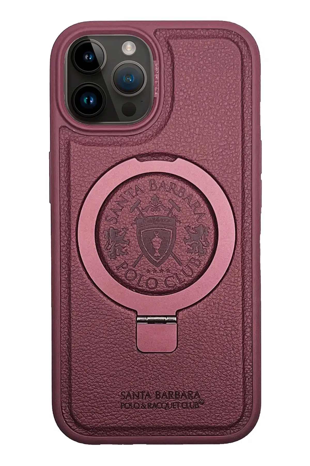 Santa Barbara Polo Racquet Club Apple iPhone 15 Pro Max Primo Magsafe Stand Kapak - Kırmızı