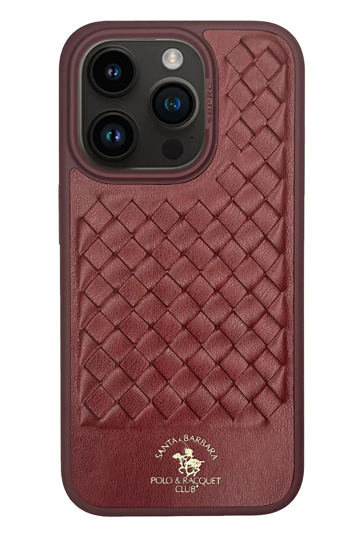 Santa Barbara Polo Racquet Club Apple iPhone 15 Pro Max Ravel Deri Kapak - Kırmızı