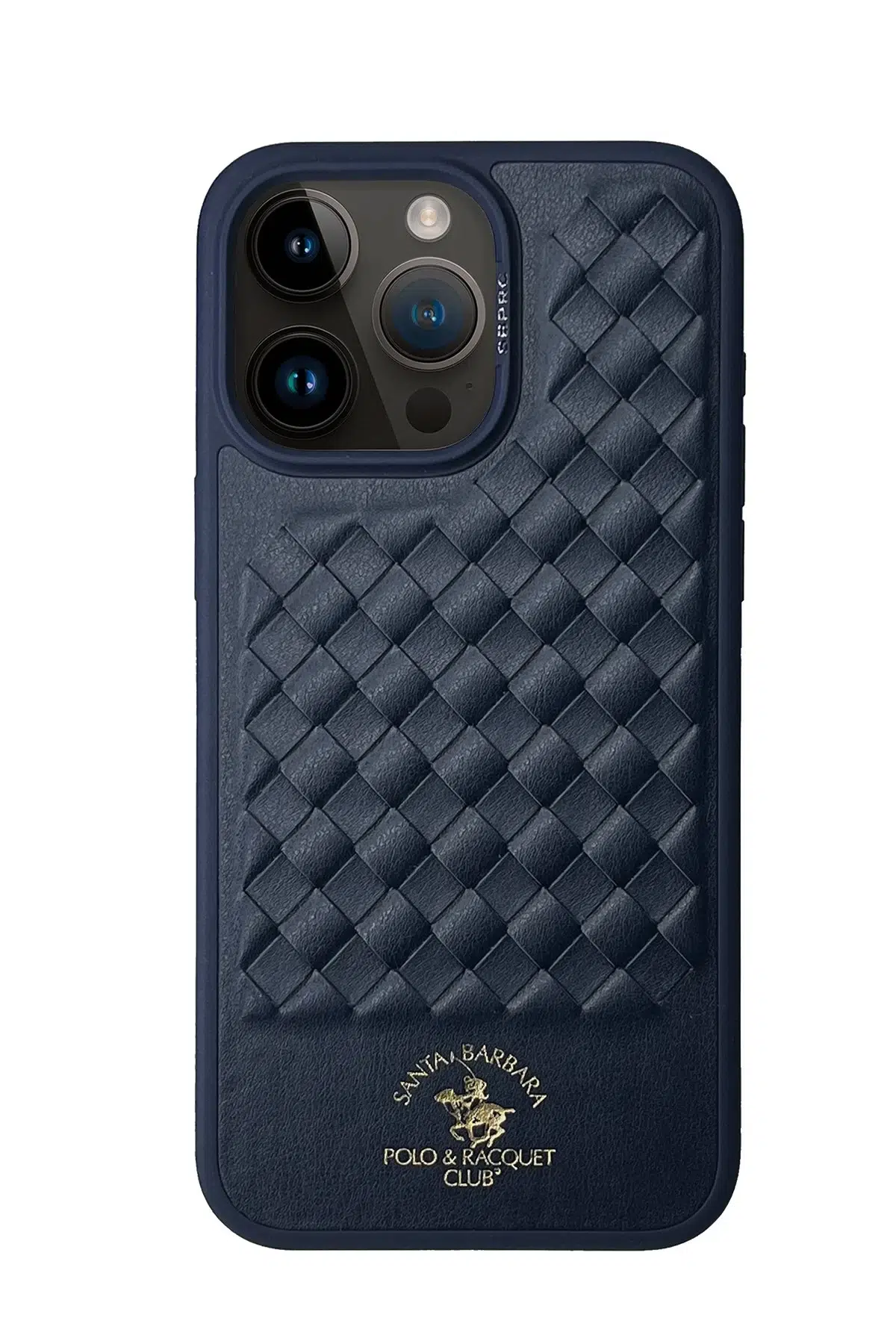 Santa Barbara Polo Racquet Club Apple iPhone 15 Pro Max Ravel Deri Kapak - Lacivert