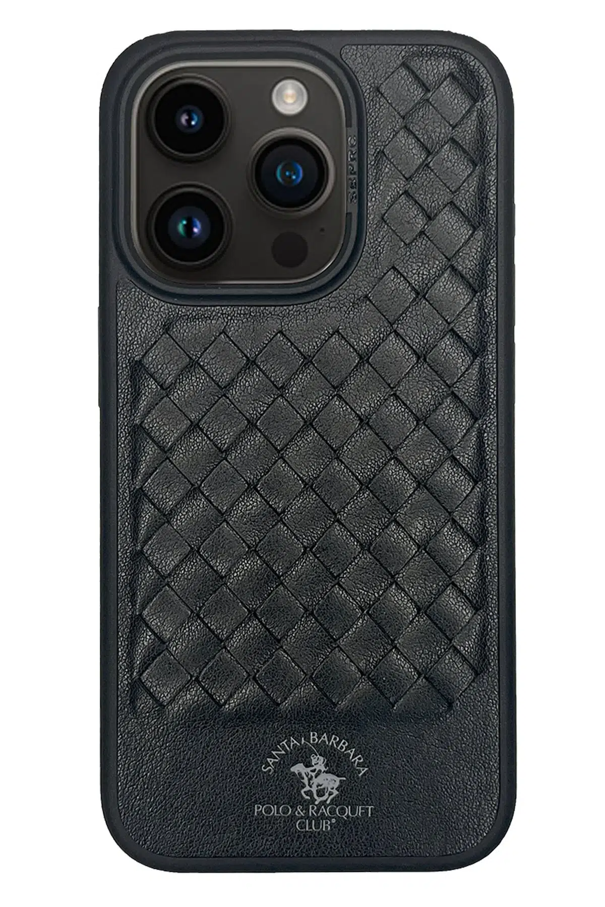Santa Barbara Polo Racquet Club Apple iPhone 15 Pro Max Ravel Deri Kapak - Siyah
