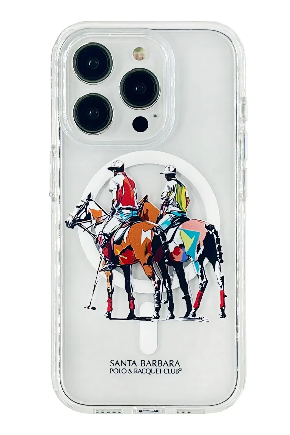 Santa Barbara Polo Racquet Club Apple iPhone 15 Pro Max Willie Şeffaf Magsafe Kapak - Geometry