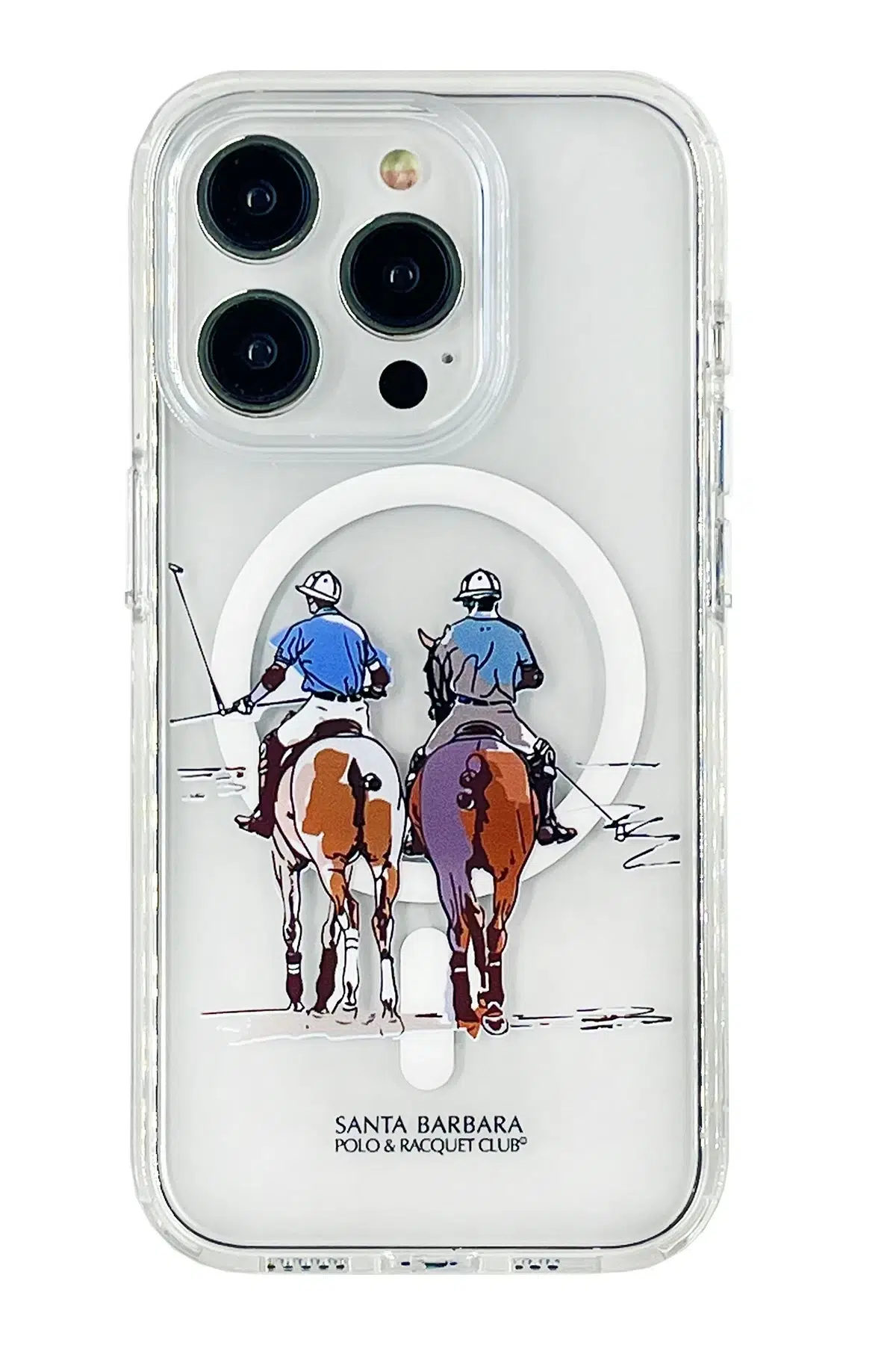 Santa Barbara Polo Racquet Club Apple iPhone 15 Pro Willie Şeffaf Magsafe Kapak - Morandi