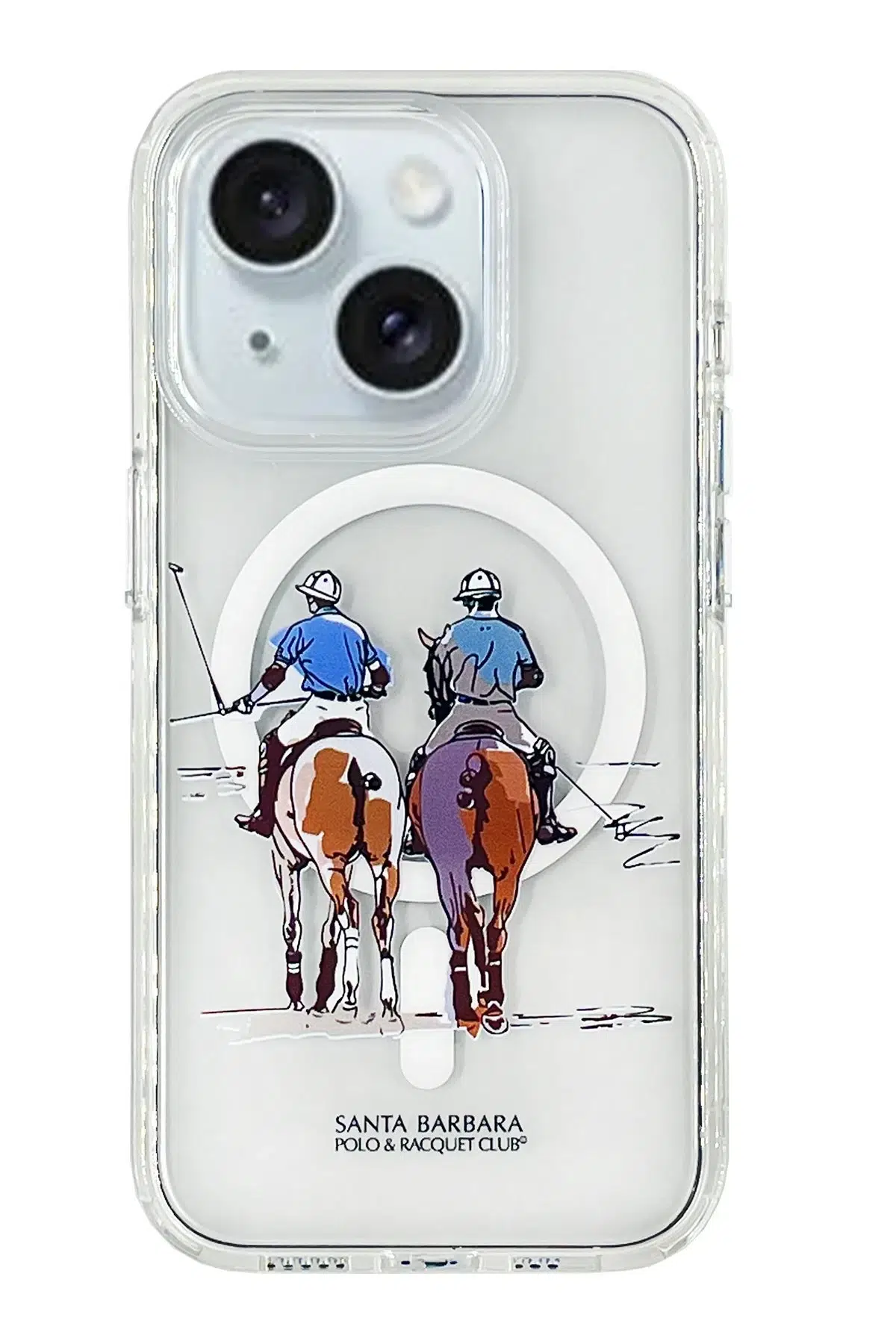 Santa Barbara Polo Racquet Club Apple iPhone 15 Willie Şeffaf Magsafe Kapak - Morandi