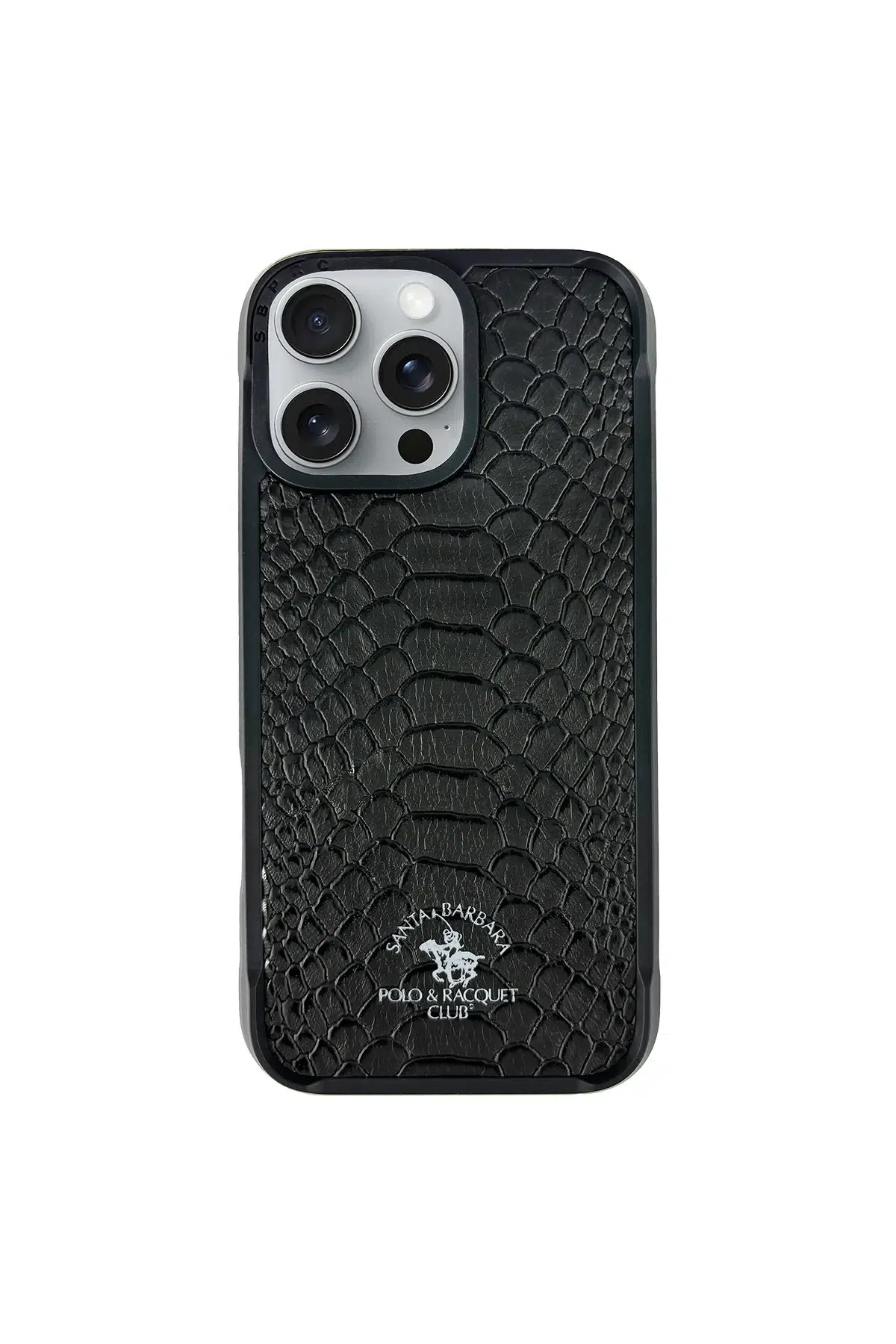 Santa Barbara Polo Racquet Club Apple iPhone 16 Pro Knight Deri Kapak - Siyah