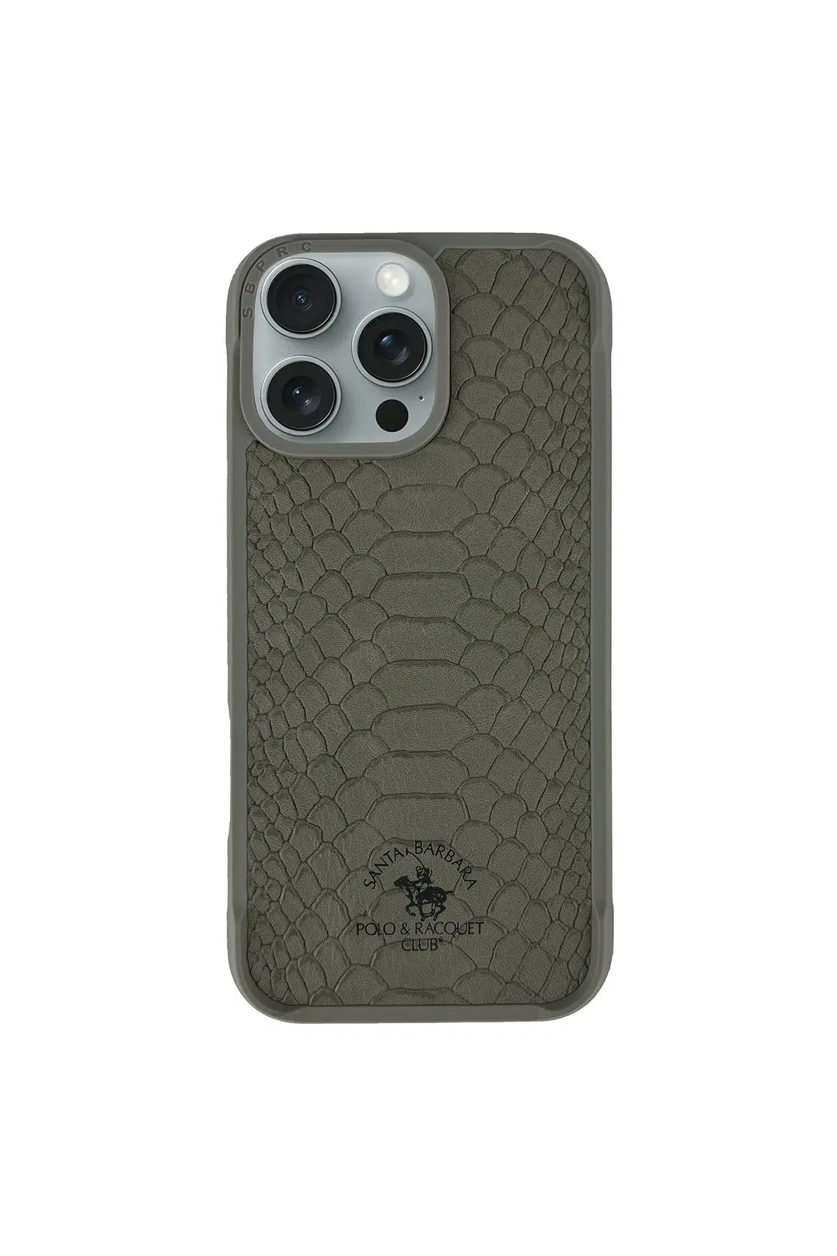 Santa Barbara Polo Racquet Club Apple iPhone 16 Pro Knight Deri Kapak - Titan Gri