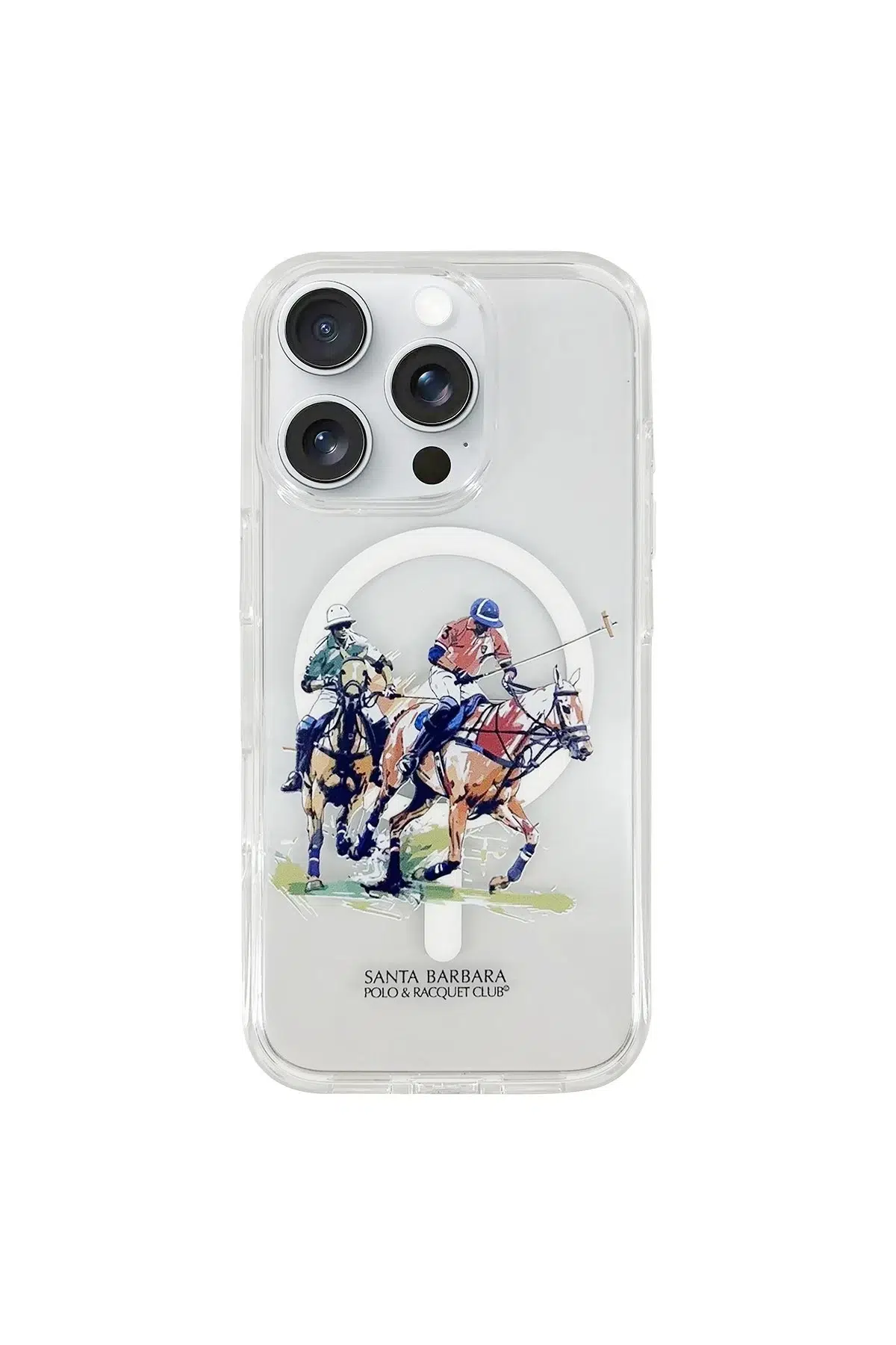 Santa Barbara Polo Racquet Club Apple iPhone 16 Pro Max Willie Şeffaf Magsafe Kapak - Painting