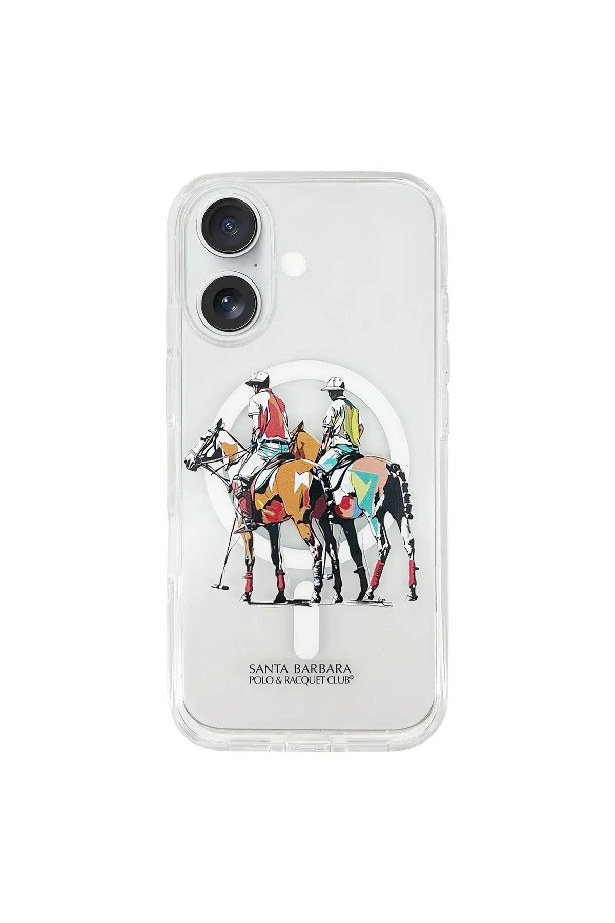 Santa Barbara Polo Racquet Club Apple iPhone 16 Willie Şeffaf Magsafe Kapak - Geometry