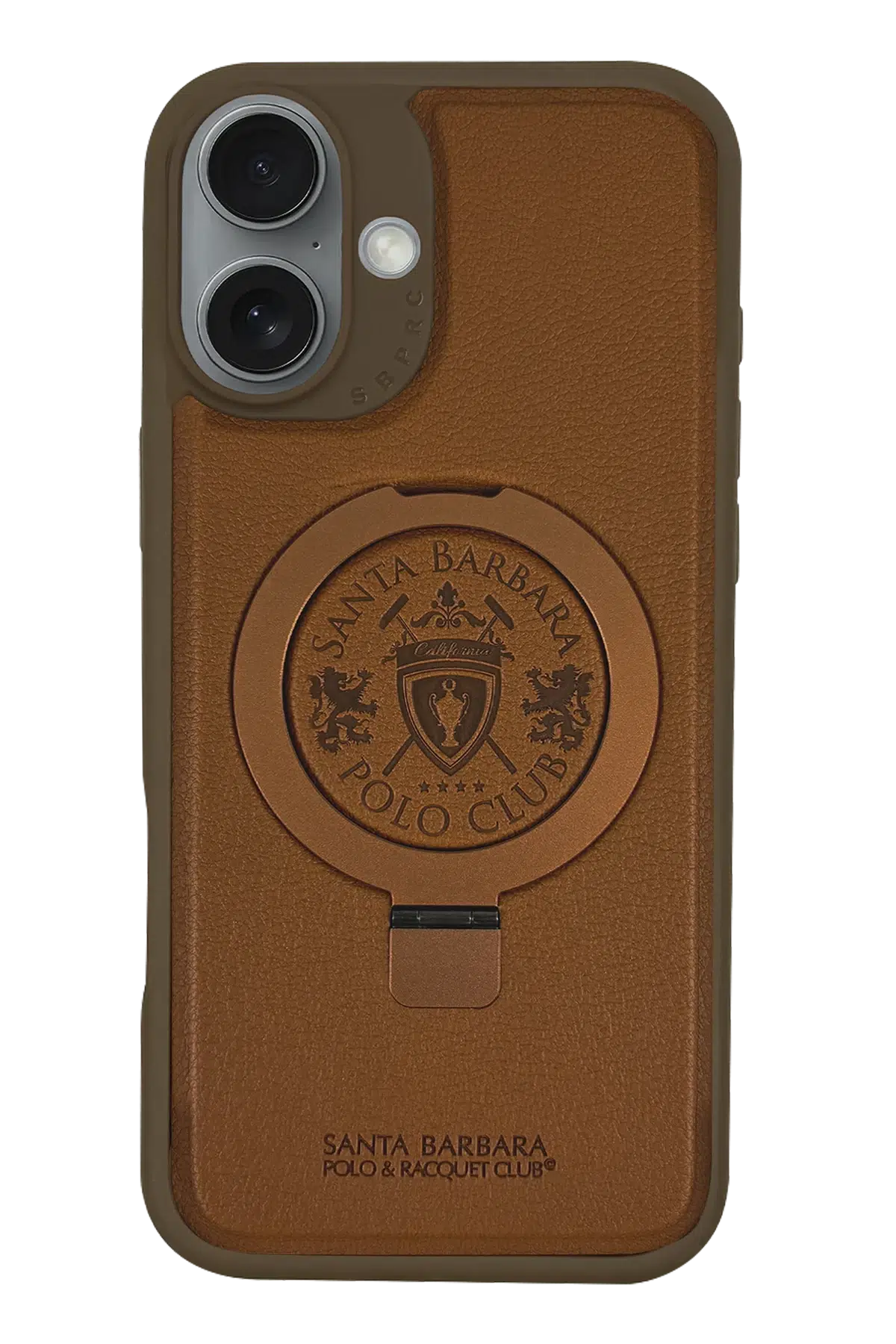 Santa Barbara Polo Racquet Club Apple iPhone 17 Primo Magsafe Stand Kapak - Kahverengi