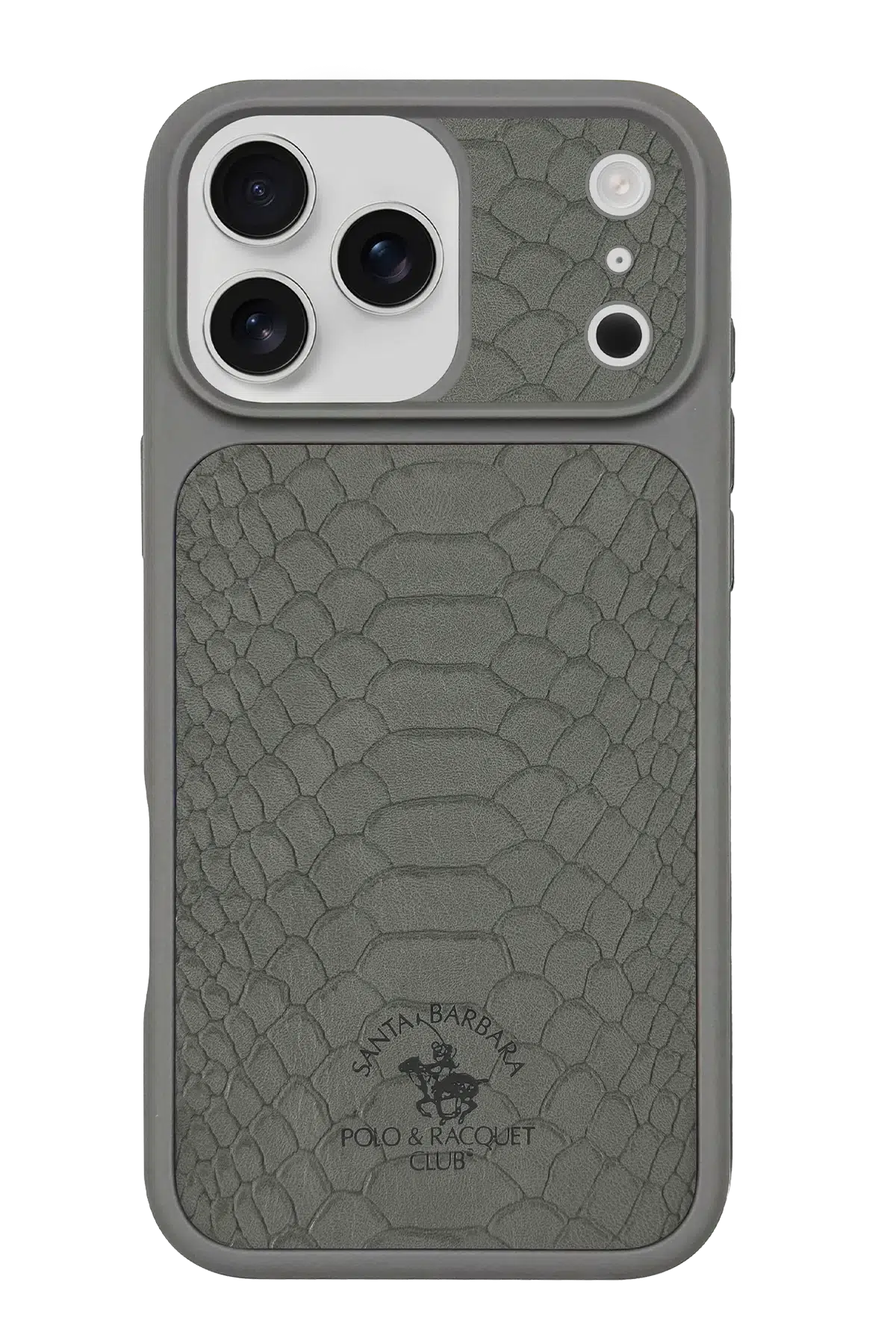 Santa Barbara Polo Racquet Club Apple iPhone 17 Pro Knight Deri Kapak - Titan Gri