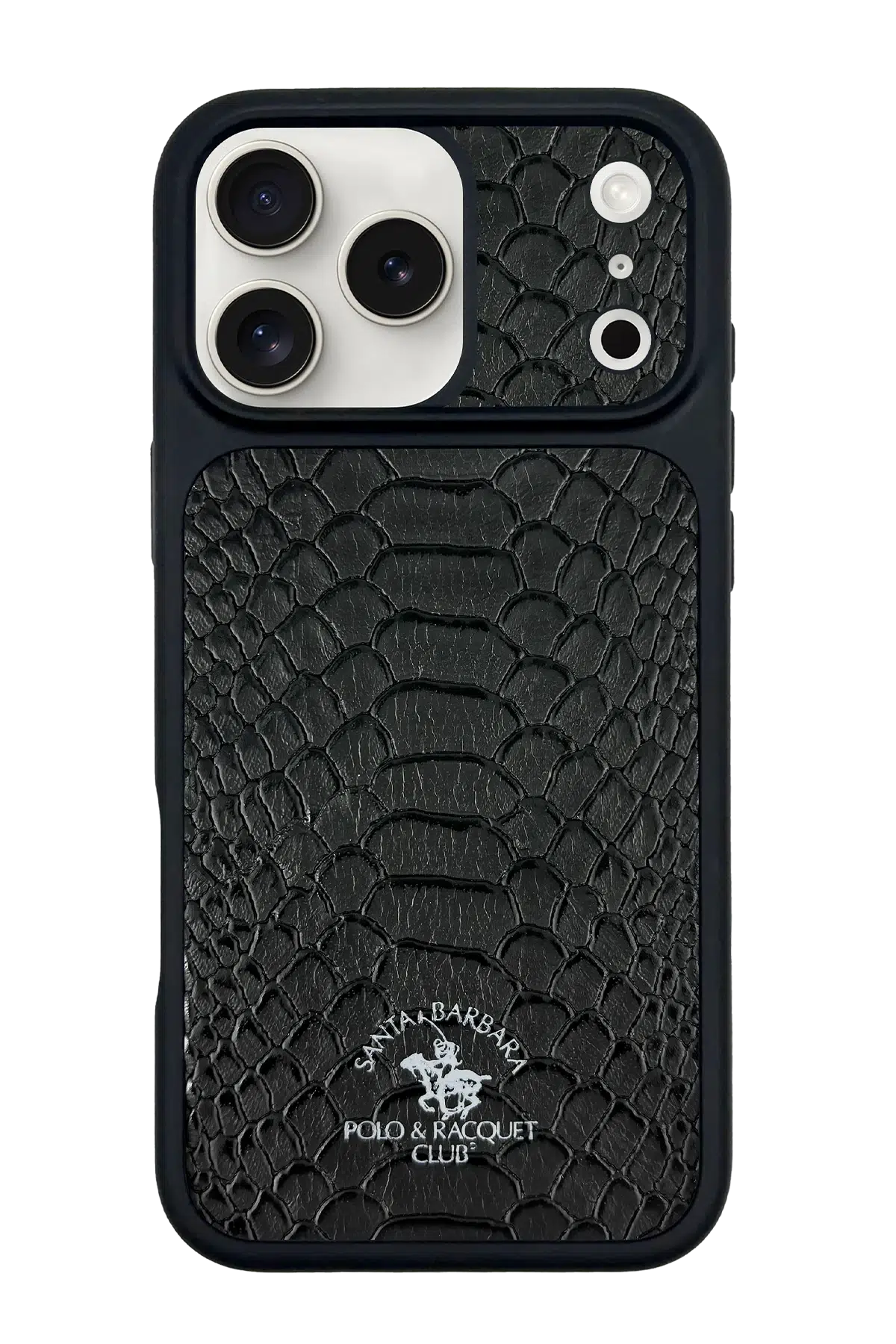 Santa Barbara Polo Racquet Club Apple iPhone 17 Pro Max Knight Deri Kapak - Siyah