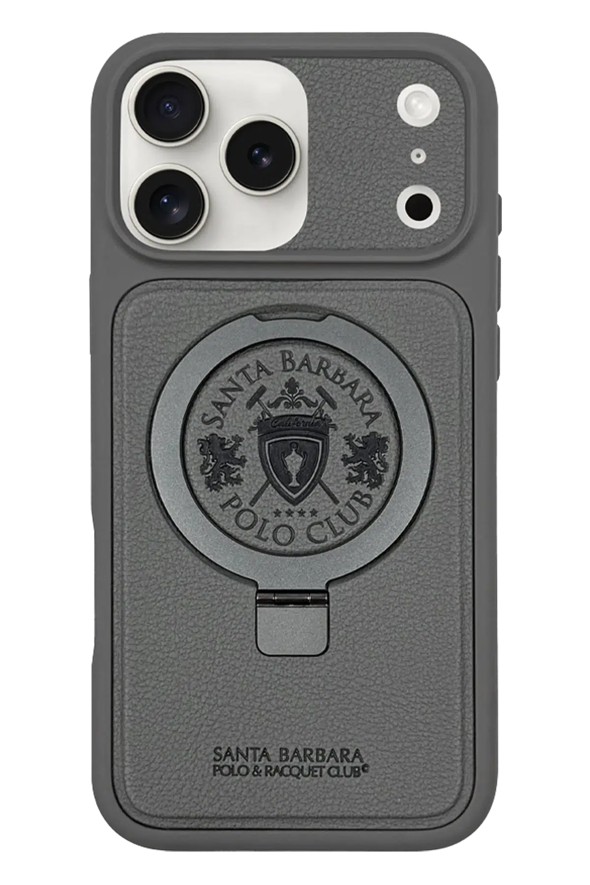 Santa Barbara Polo Racquet Club Apple iPhone 17 Pro Max Primo Magsafe Stand Kapak - Titan Gri