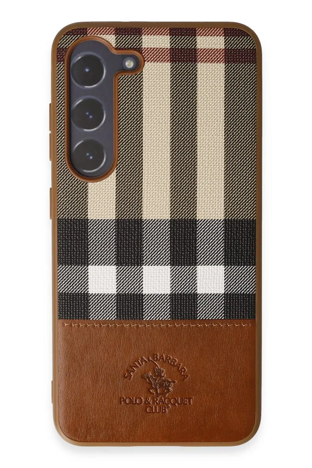 Santa Barbara Polo Racquet Club Samsung Galaxy S23 Plaid Kapak - Kahverengi