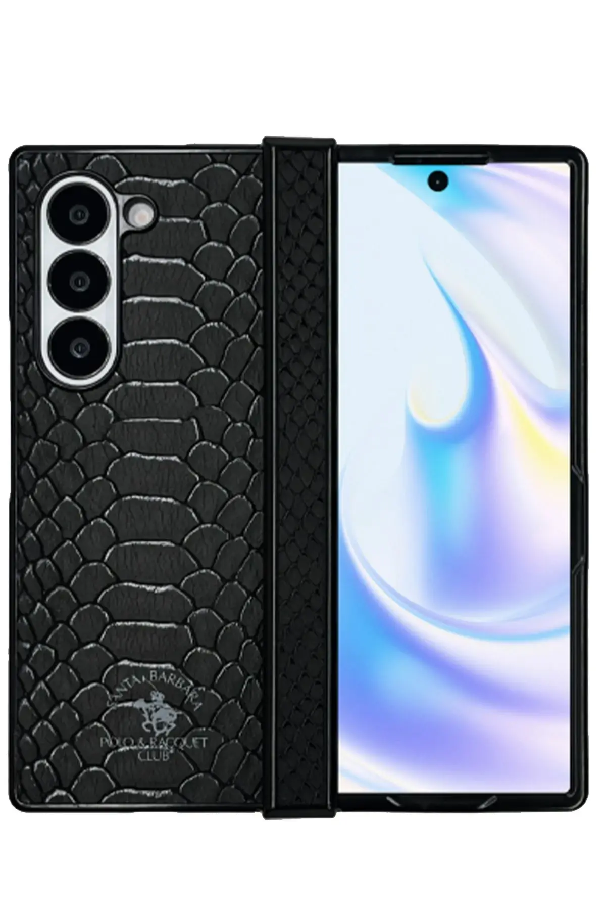 Santa Barbara Polo Racquet Club Samsung Galaxy Z Fold 6 Knight Deri Kapak - Siyah