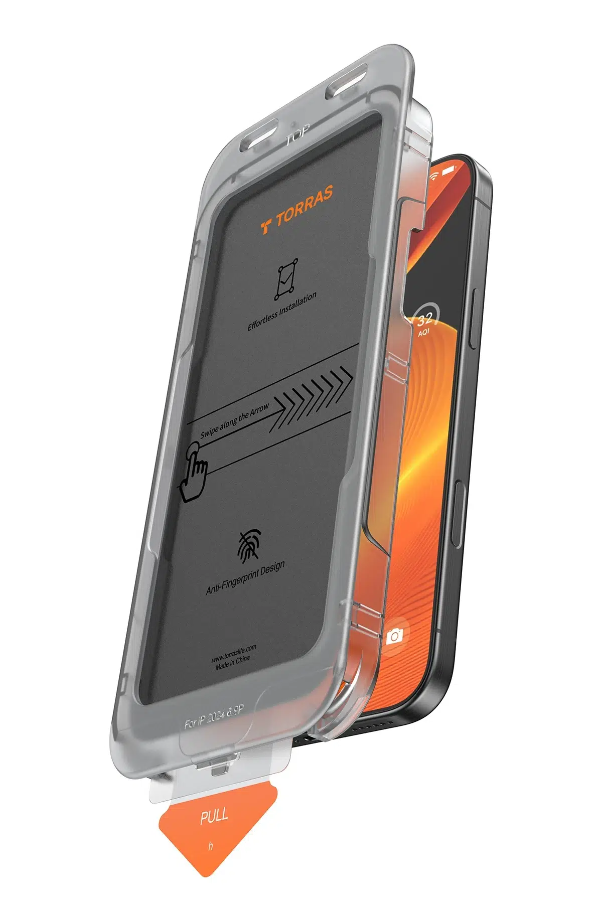 Torras Apple iPhone 16 Pro Max Install Master AutoKit Privacy Cam Ekran Koruyucu - Siyah