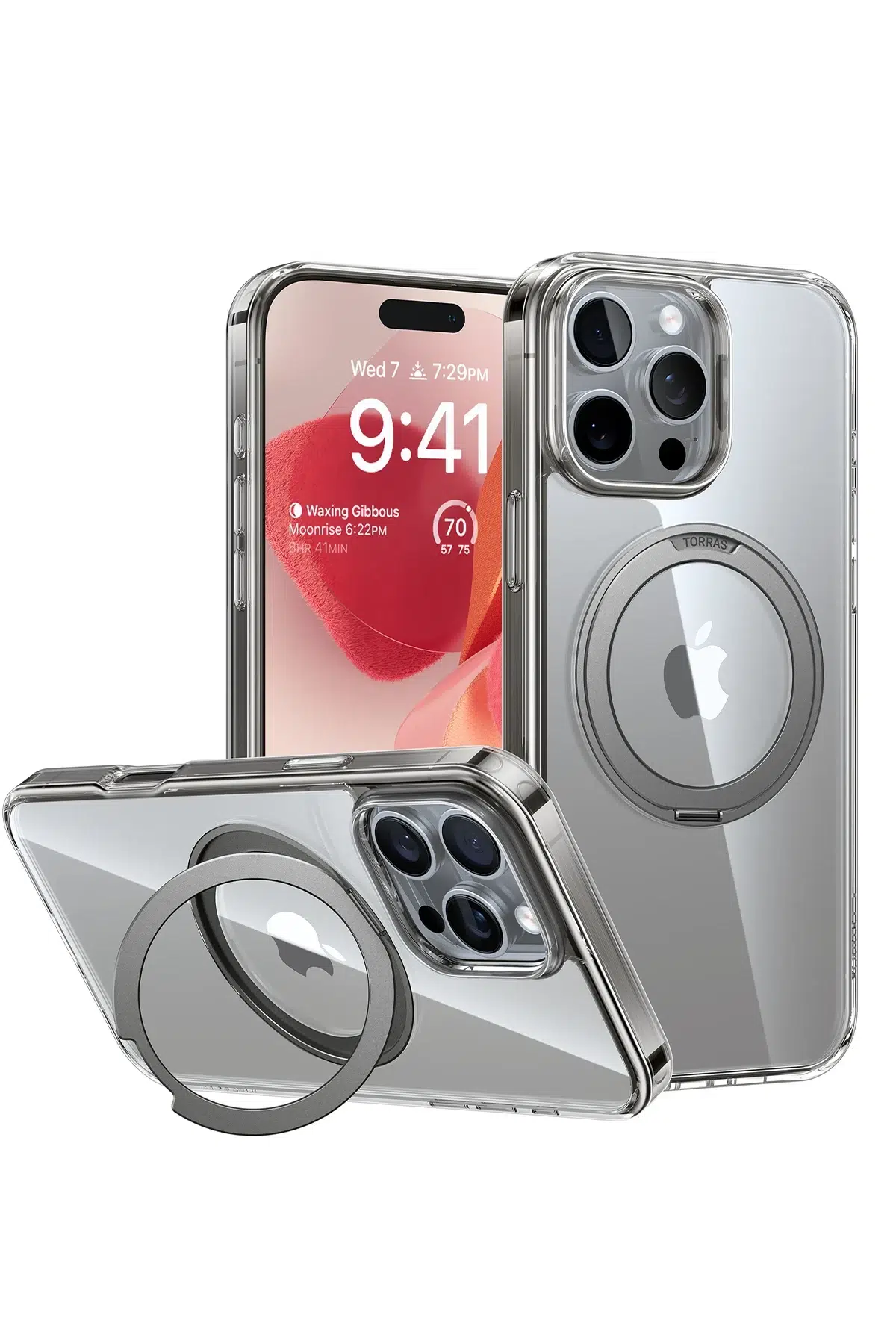 Torras Apple iPhone 16 Pro Max O Stand Pro Serisi Magsafe Kılıf - Gri