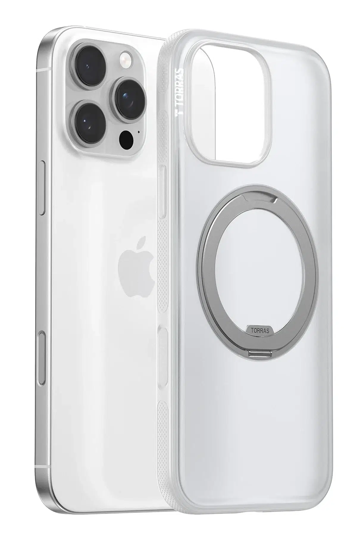 Torras Apple iPhone 16 Pro Max O Stand R Fitness Serisi Magsafe Kılıf - Şeffaf
