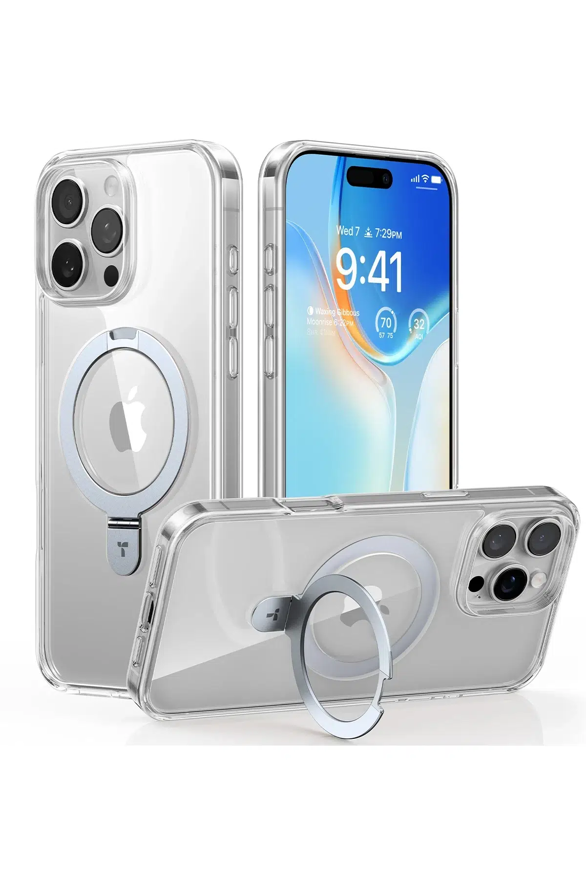 Torras Apple iPhone 16 Pro Max O Stand Serisi Magsafe Kılıf - Şeffaf