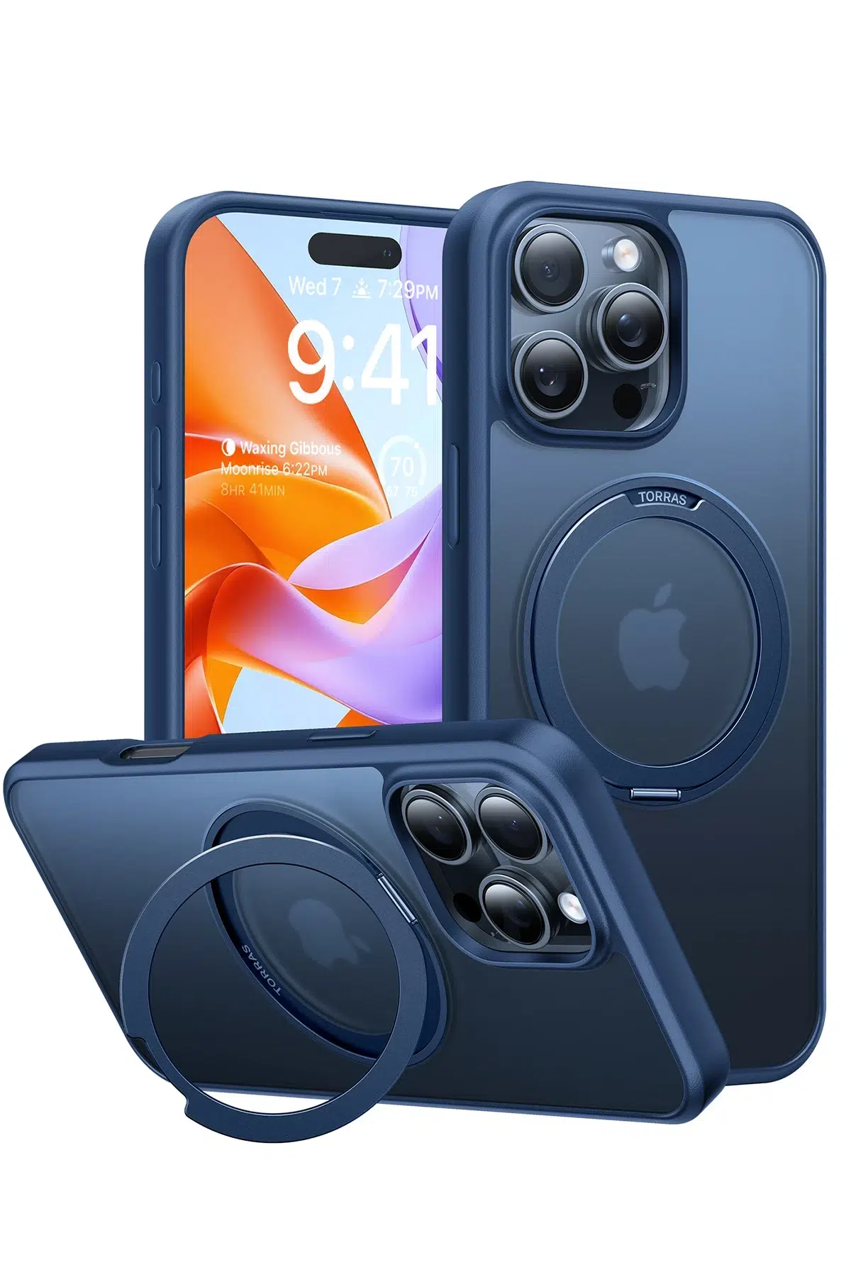 Torras Apple iPhone 16 Pro O Stand Pro Serisi Magsafe Kılıf - Lacivert