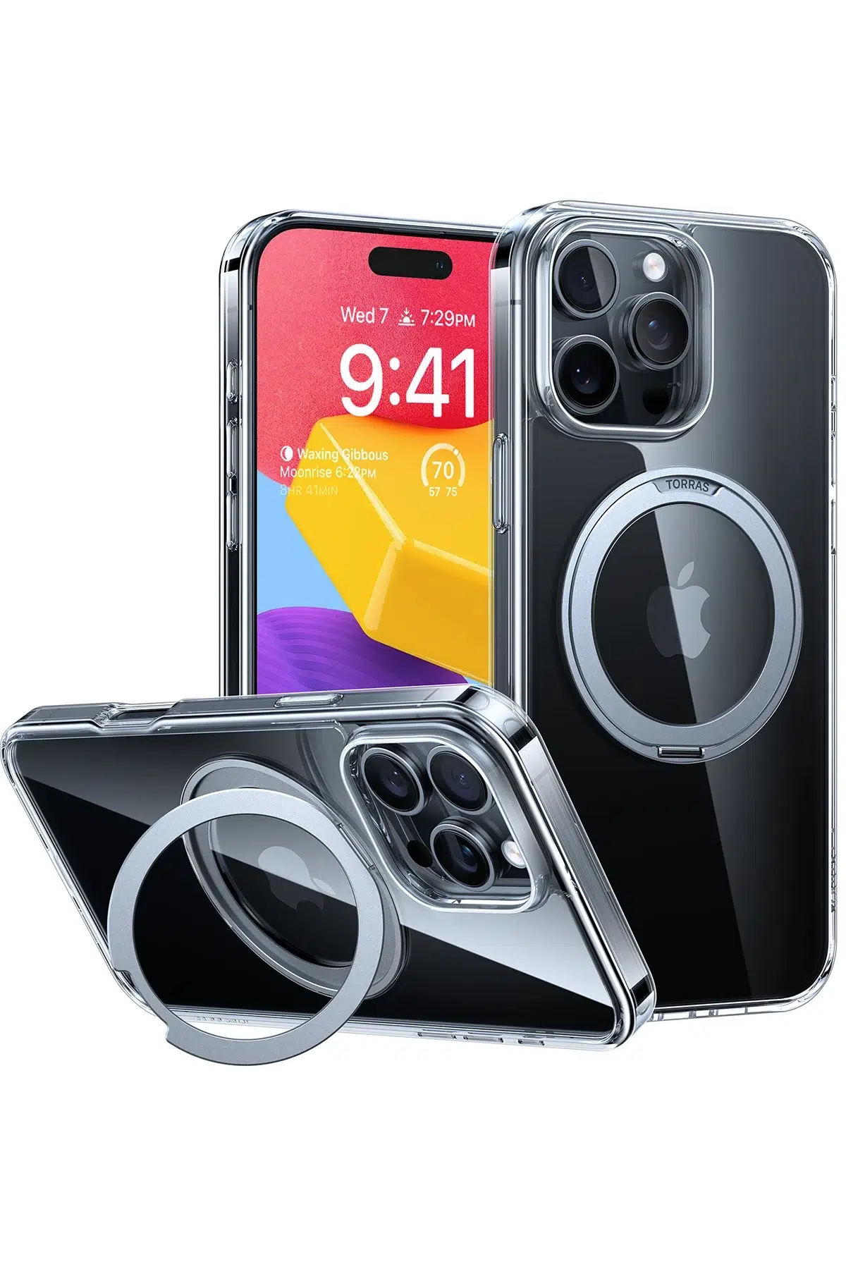 Torras Apple iPhone 16 Pro O Stand Pro Serisi Magsafe Kılıf - Şeffaf