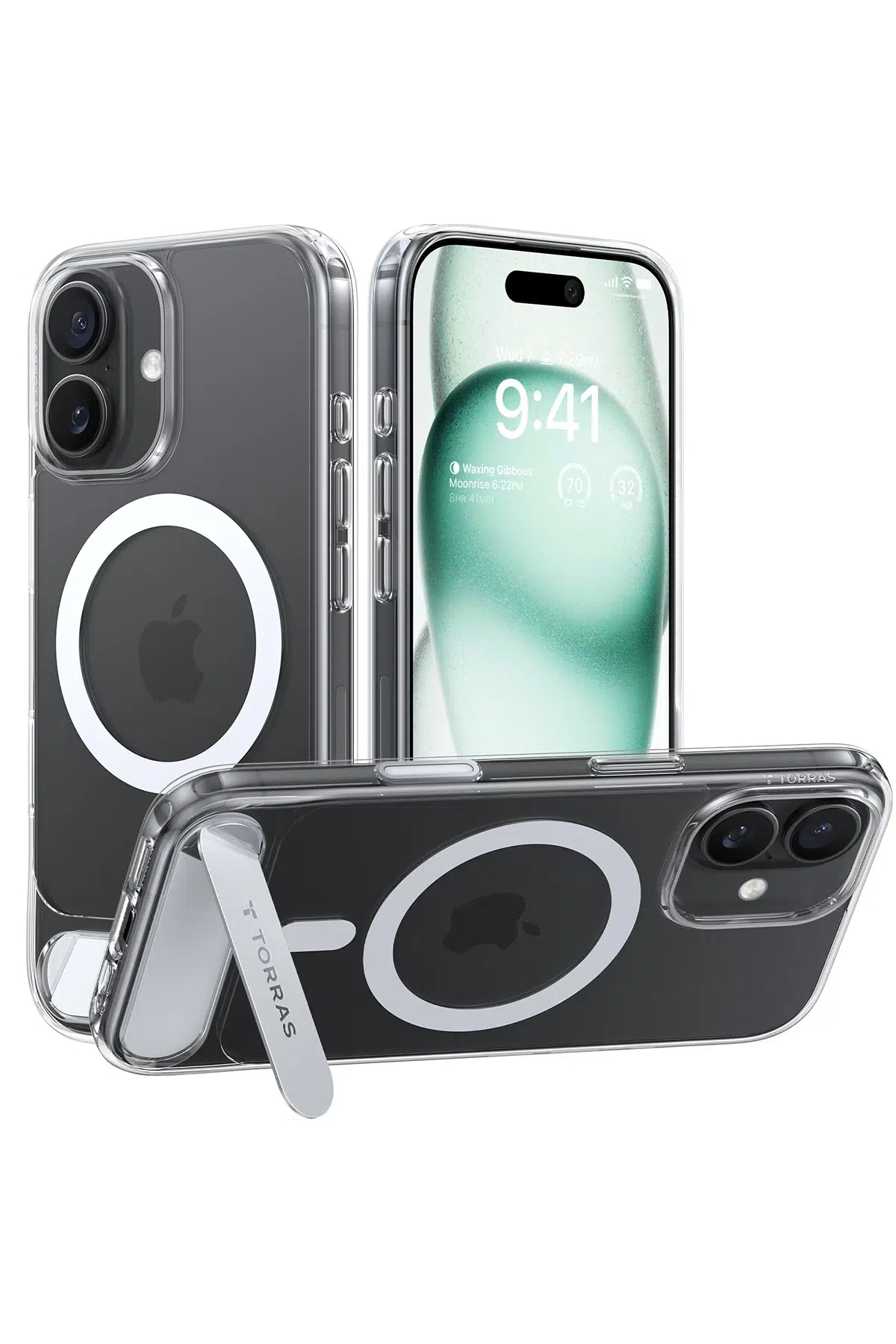 Torras Apple iPhone 17 P Stand Serisi Magsafe Kılıf - Şeffaf