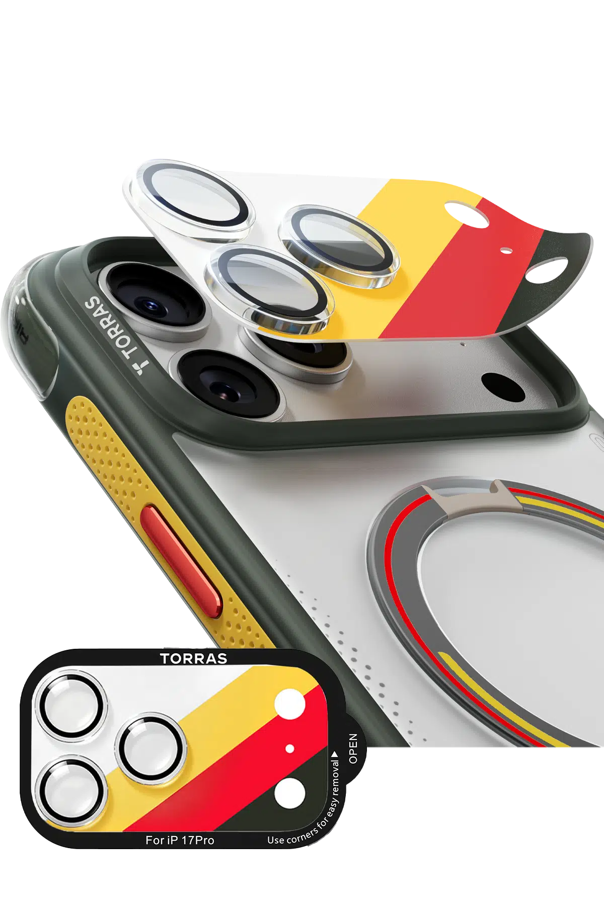 Torras Apple iPhone 17 Pro Camera Go World Cup Serisi Kamera Lens Koruyucu - Iron