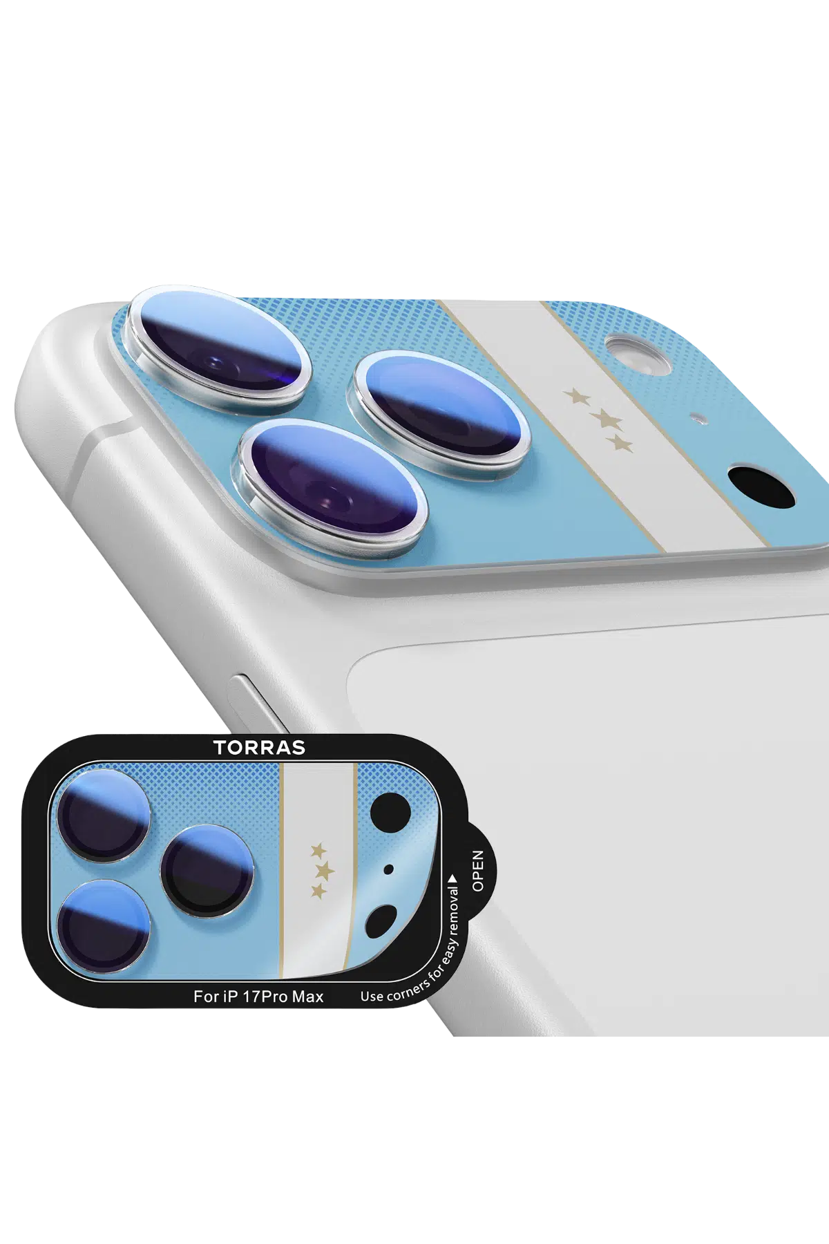 Torras Apple iPhone 17 Pro Max Camera Go World Cup Serisi Kamera Lens Koruyucu - Pampas Eagle