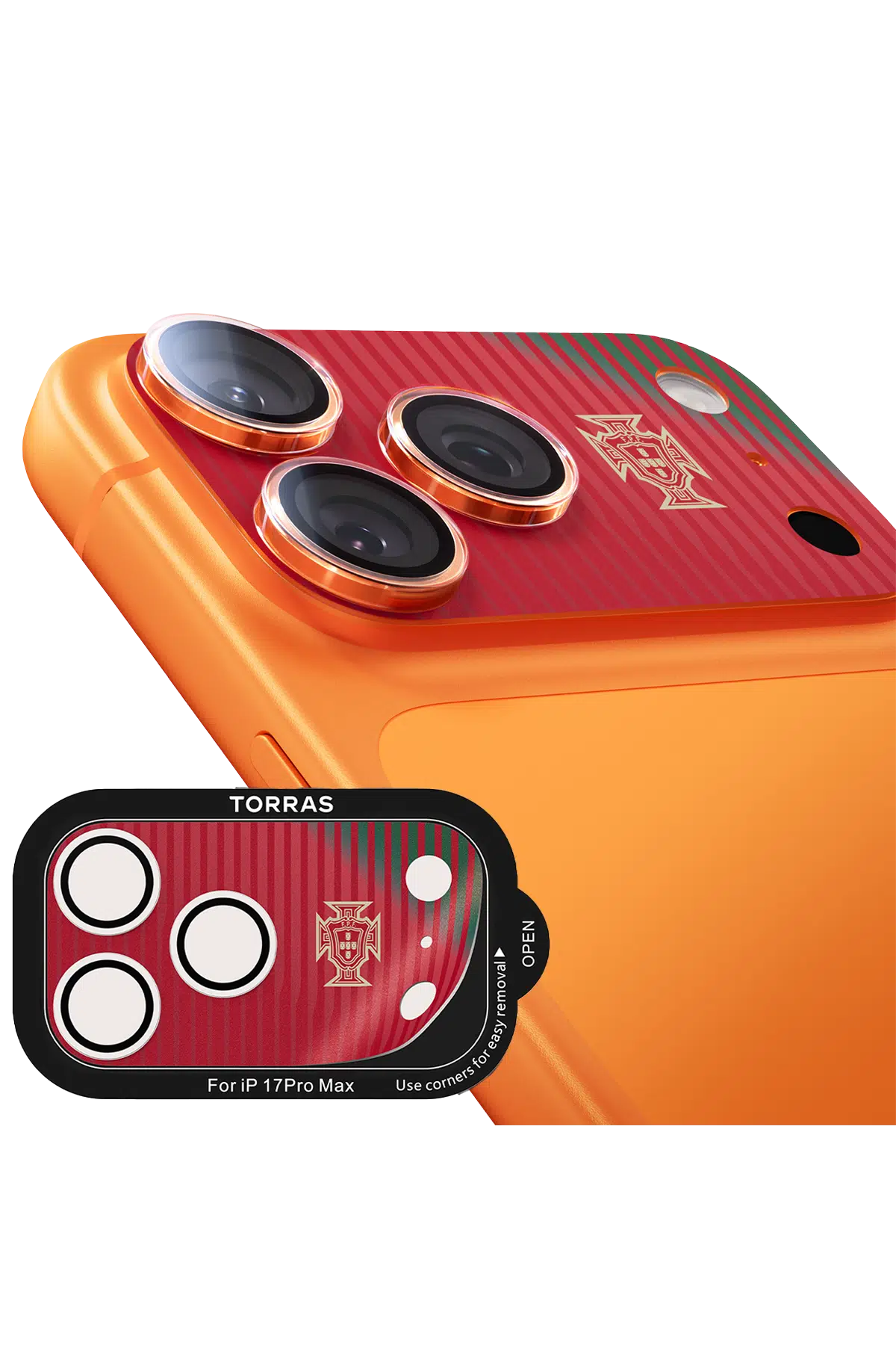 Torras Apple iPhone 17 Pro Max Camera Go World Cup Serisi Kamera Lens Koruyucu - Wave of Passion