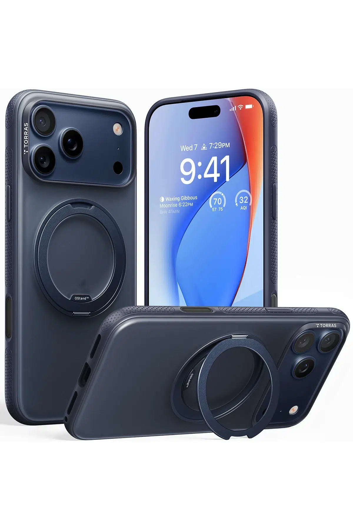 Torras Apple iPhone 17 Pro Max O Stand R Fitness Serisi Magsafe Kılıf - Lacivert