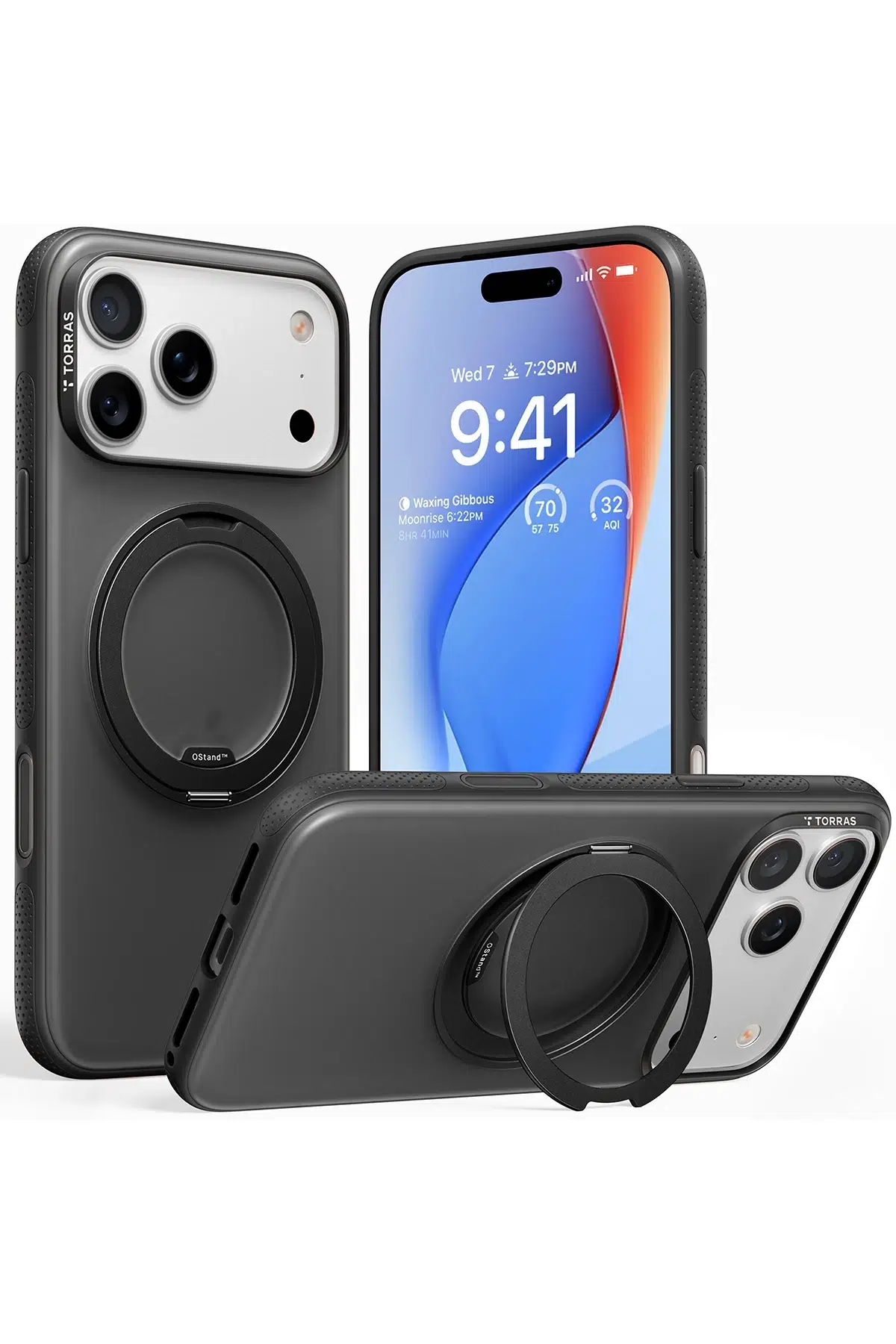 Torras Apple iPhone 17 Pro Max O Stand R Fitness Serisi Magsafe Kılıf - Siyah