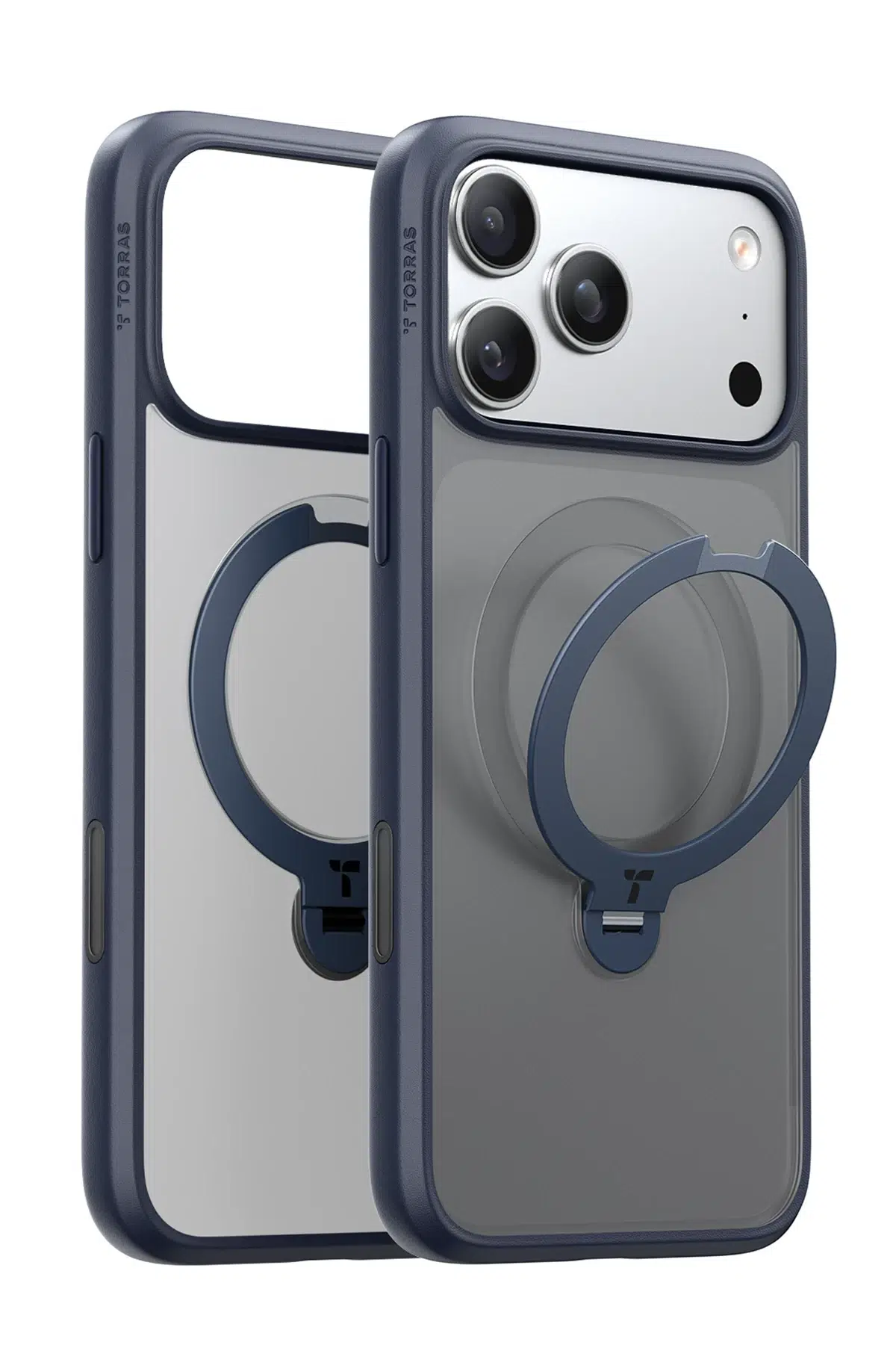 Torras Apple iPhone 17 Pro Max O Stand Spin Serisi Magsafe Kılıf - Lacivert