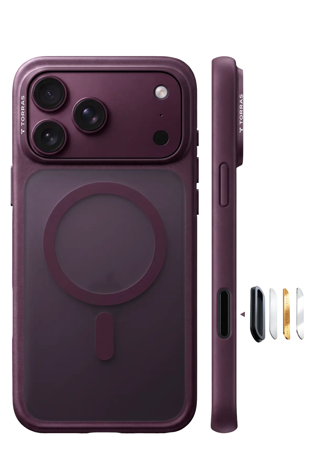 Torras Apple iPhone 18 Pro Guardian Magsafe Kılıf - Bordo