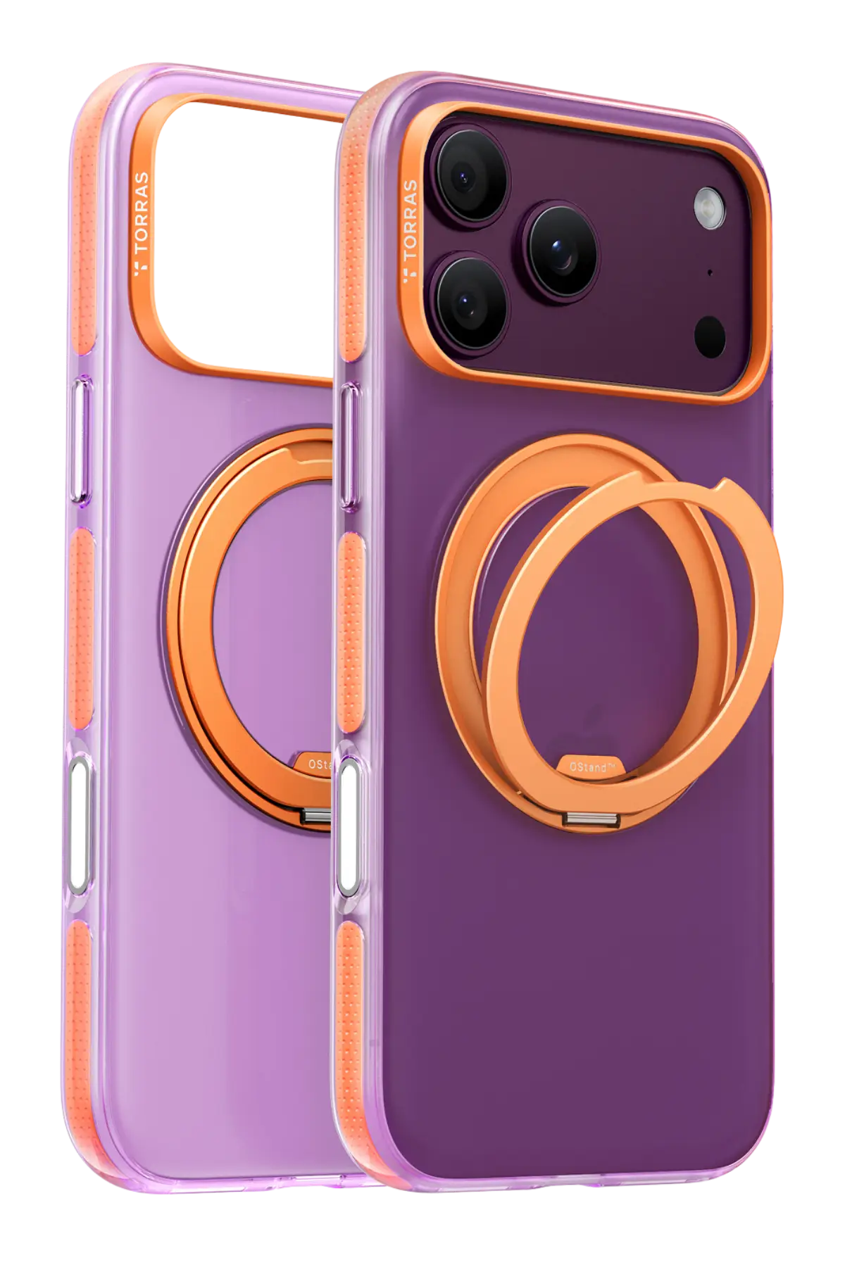Torras Apple iPhone 18 Pro Max/17 Pro Max Ostand O3 Hue Standlı Magsafe Kapak - Pembe-Sarı